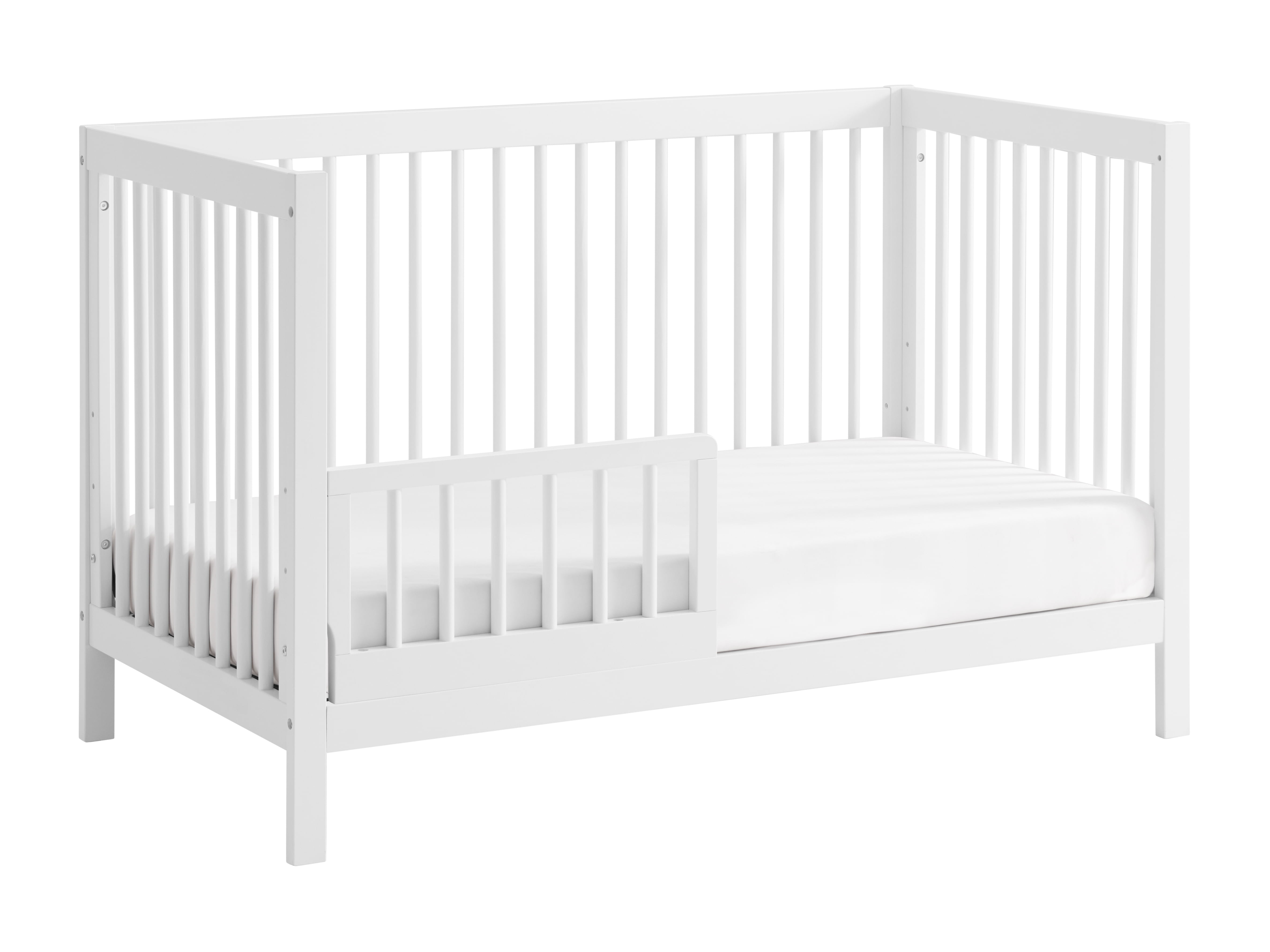 Oxford Baby Essential Island Full Size 4-in-1 Convertible Crib with Round Spindles, White - Image 5