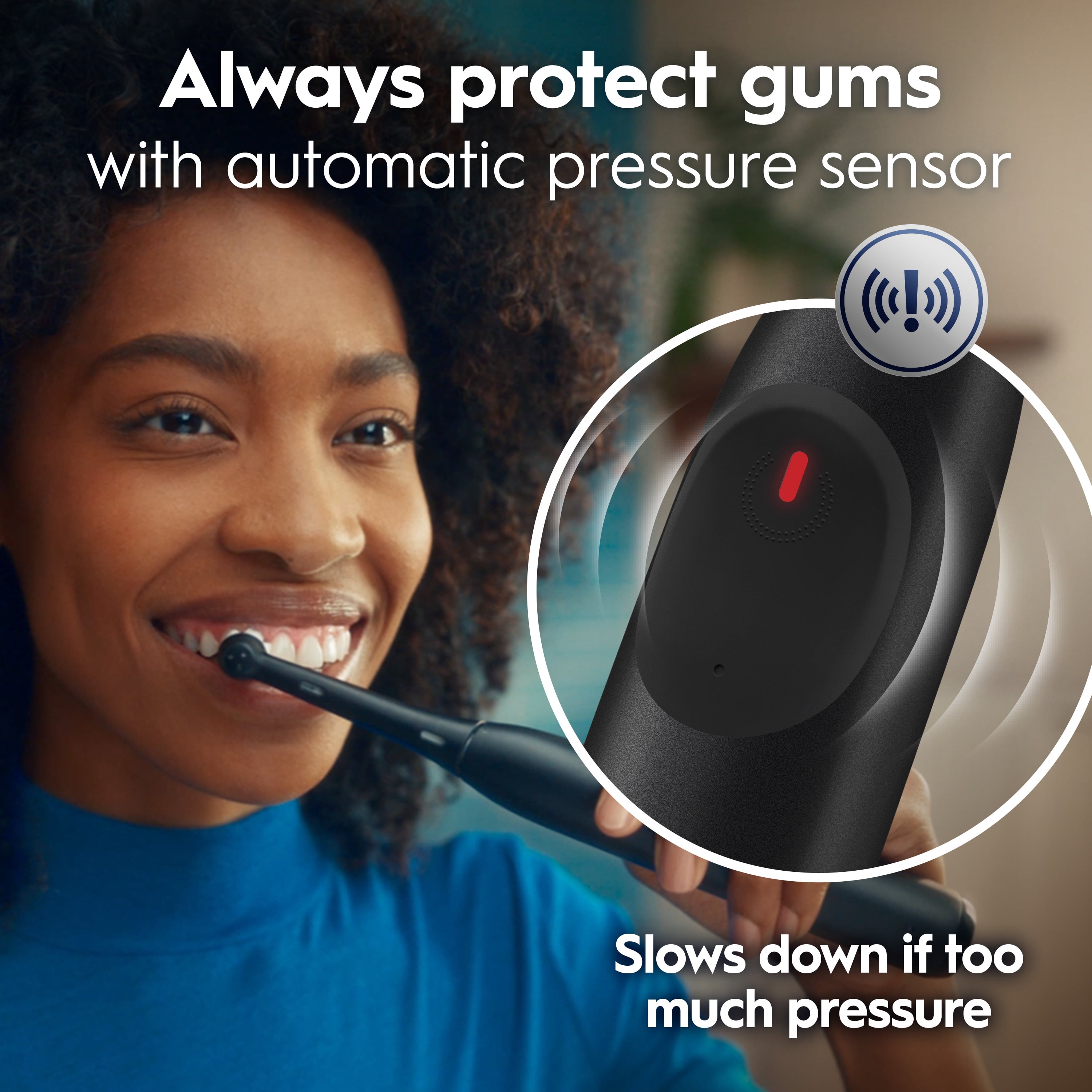 Oral-B iO Series 2 Rechargeable Electric Powered Toothbrush, Pure White with 1 Gentle Care Brush Head - Automatic Pressure Sensor to Protect Gums - 3 Modes - 2 Min Timer - Image 12