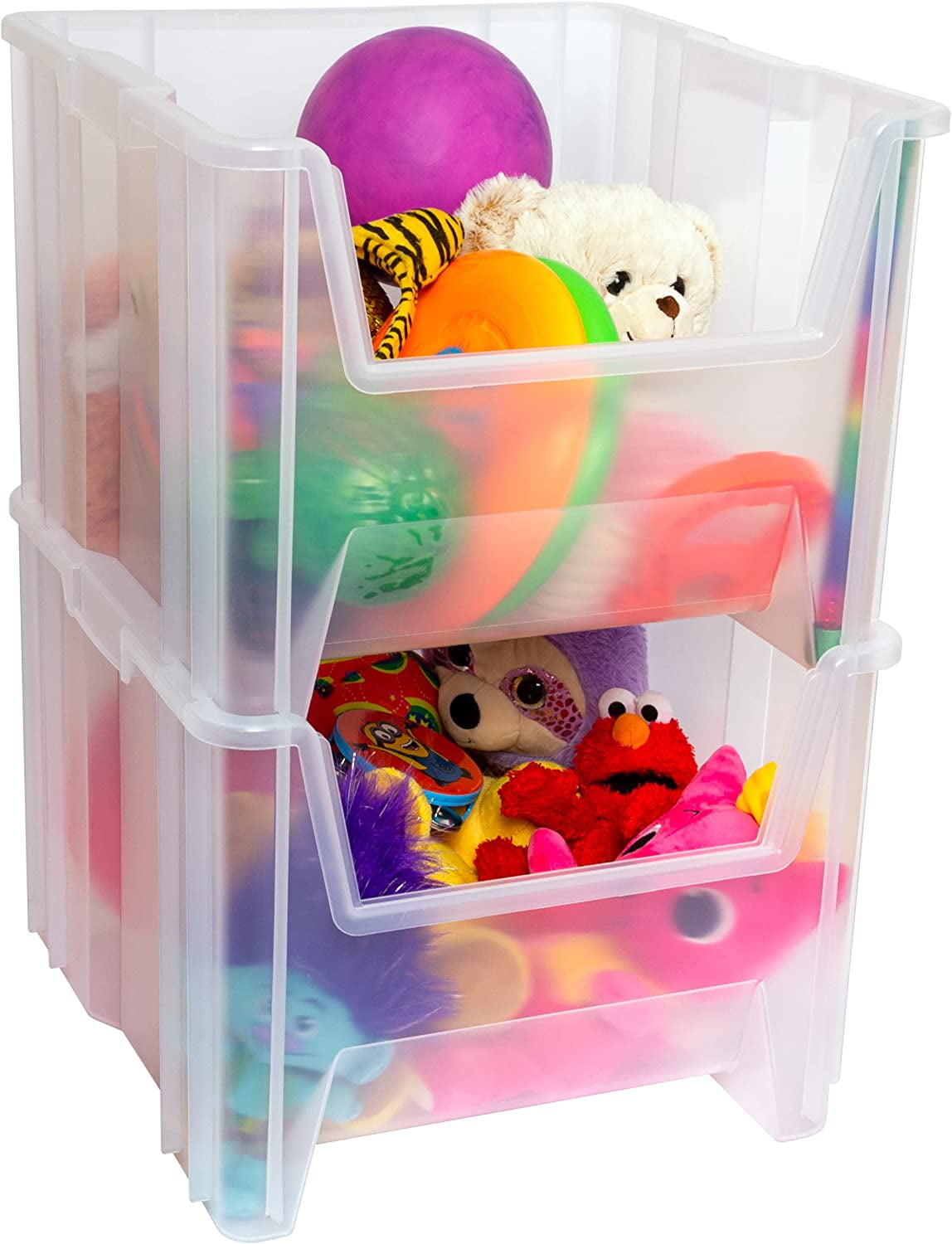 Akro-Mils Stak-N-Store 13018, Large Storage Bins, Stackable Heavy Duty Containers, 17.5"x16.5"x12.5", Clear, 2-Pack - Image 8