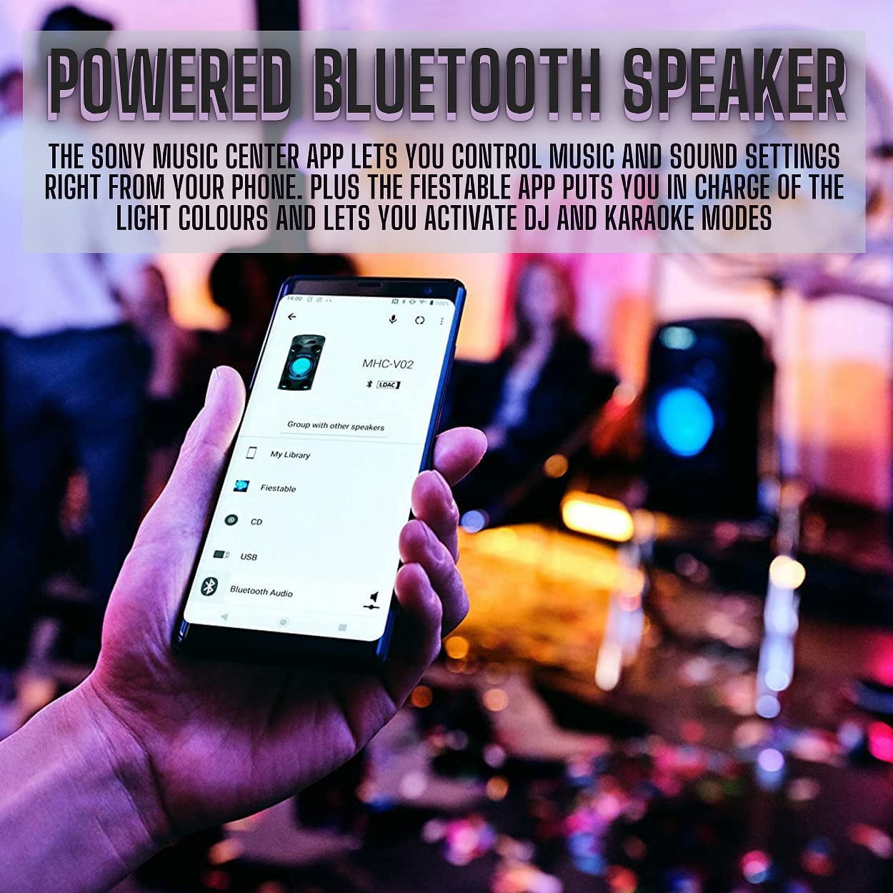 Sony MHC-V02, Compact High Power Party Speaker. One Box Music System, Black - Image 8