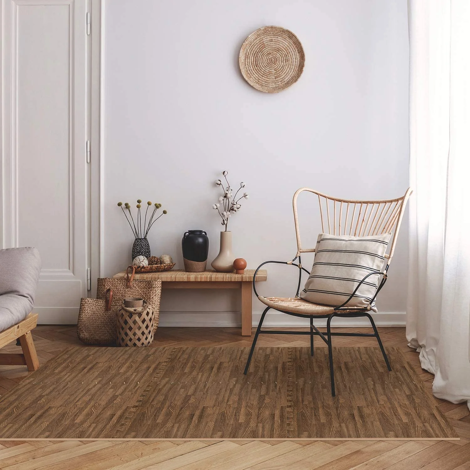 Yes4All 12 pcs Interlocking Exercise Foam Mats, Cover 48 sqft, 3/8 inch, Walnut Marble Color - Image 3