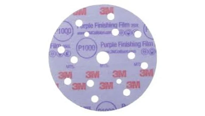 3M 30667 50/Carton Hookit P1500 Grit 6 in. Finishing Film 260L Abrasive Discs - Purple - Image 3
