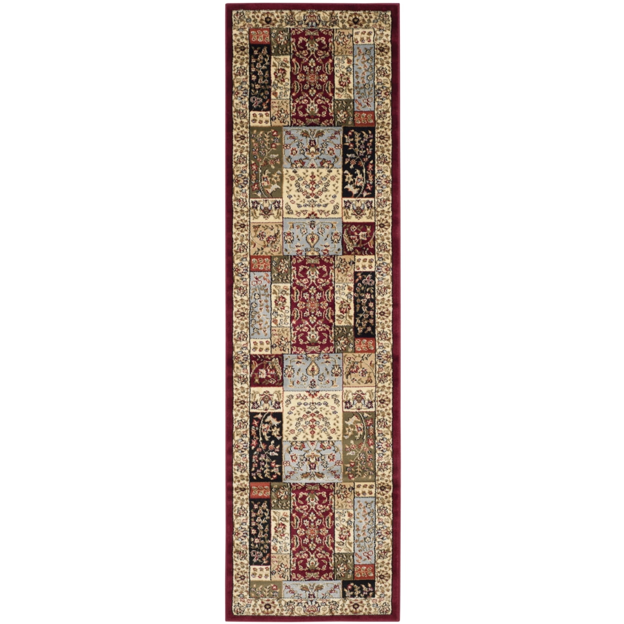 SAFAVIEH Lyndhurst Edith Traditional Floral Area Rug, Multi/Ivory, 6' x 6' Square - Image 5