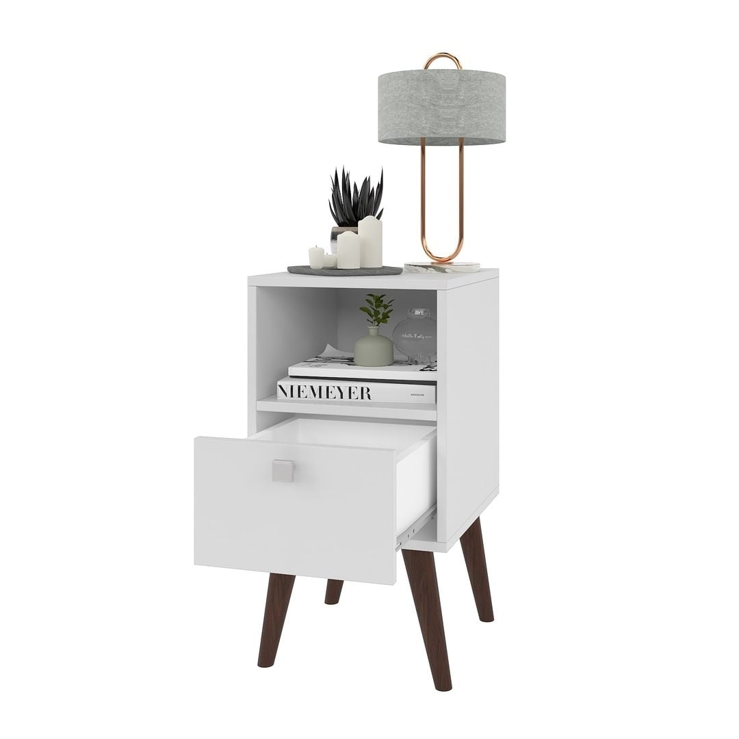 Abisko Side Table with 1 shelf in White - Image 5