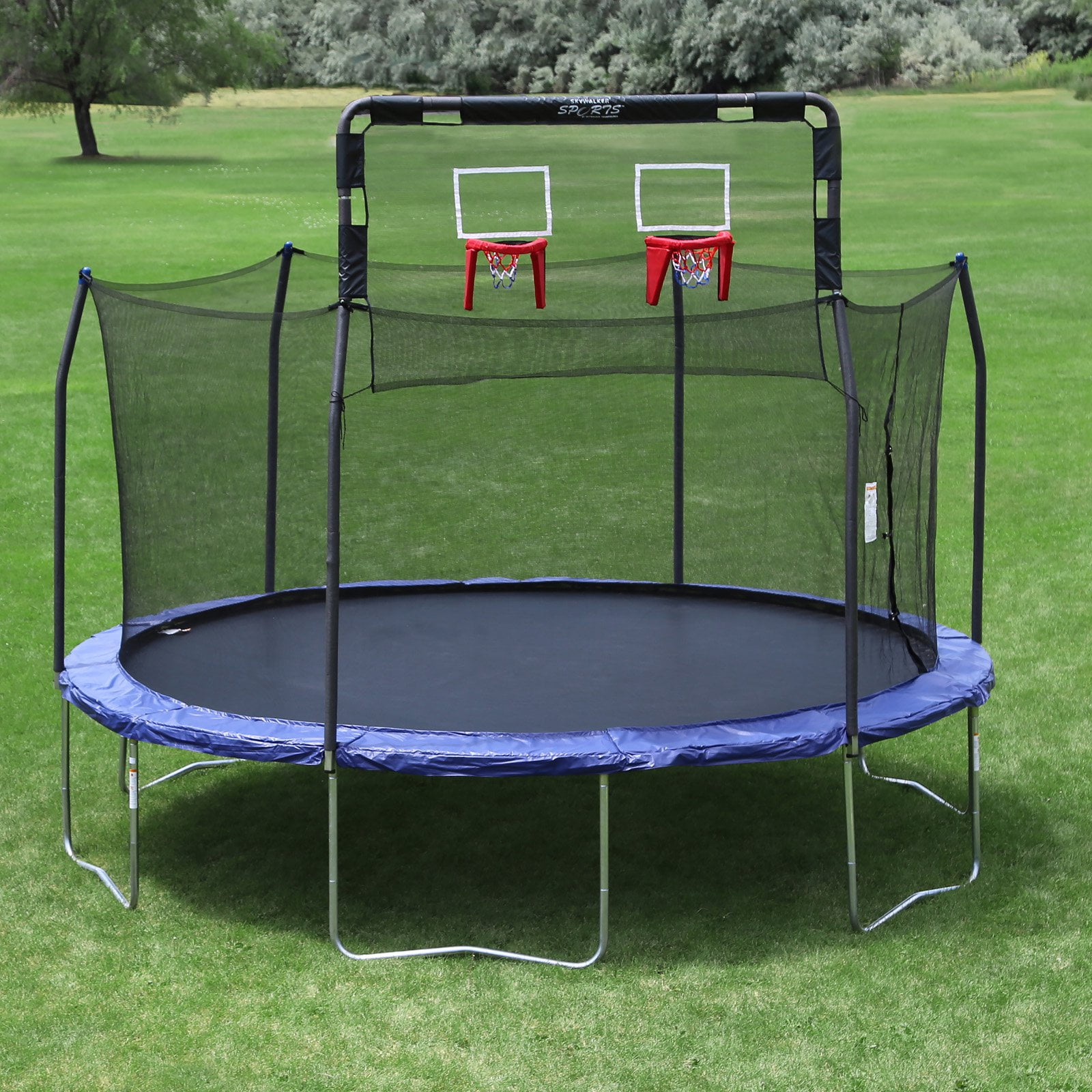 Skywalker Trampolines 15' Double Basketball Hoop Accessory - Includes 2 Foam Basketballs, Trampoline Add-On Game - Image 8