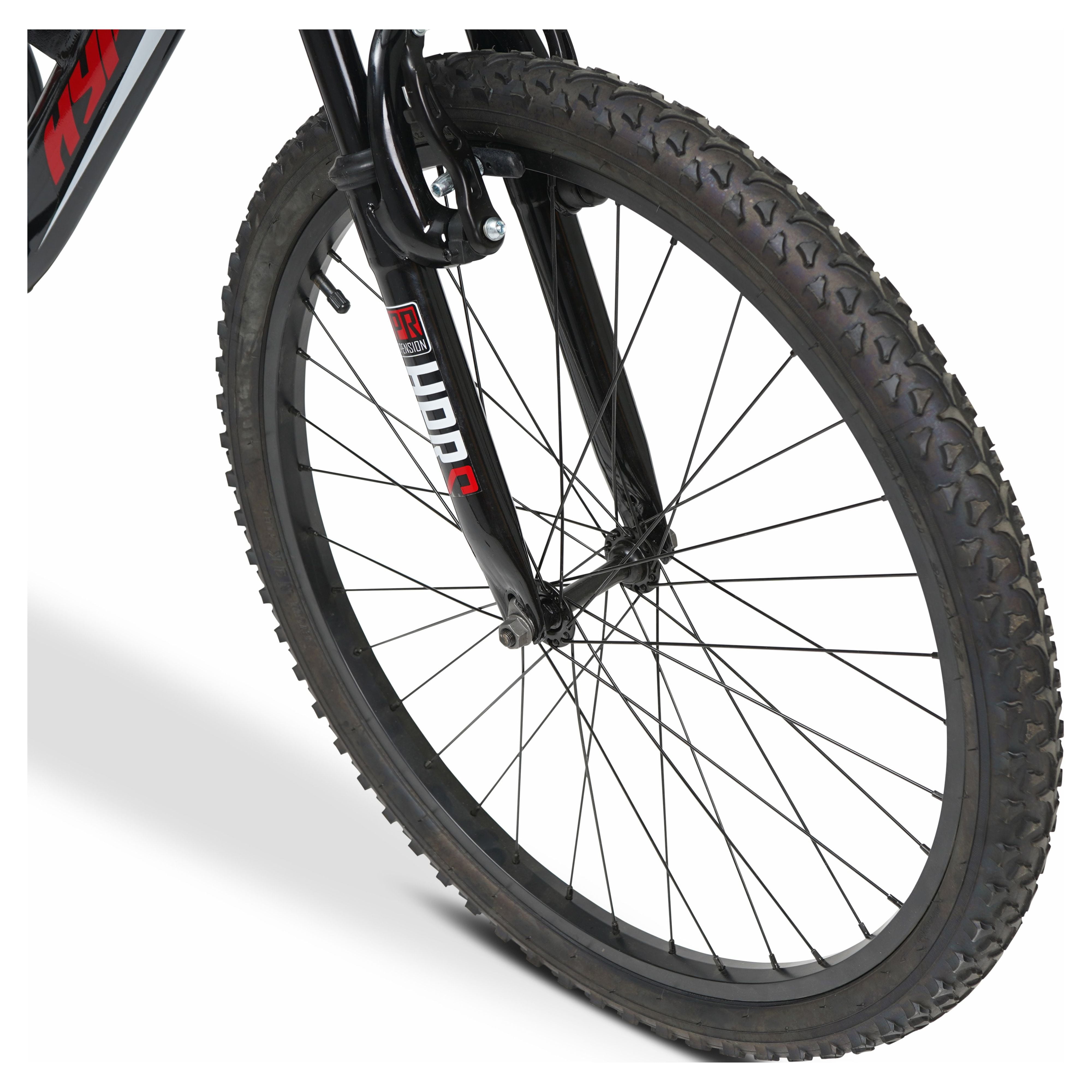 24" Hyper Bicycle Shocker Mountain Bike, Youth Ages 13+, Red and Black - Image 4