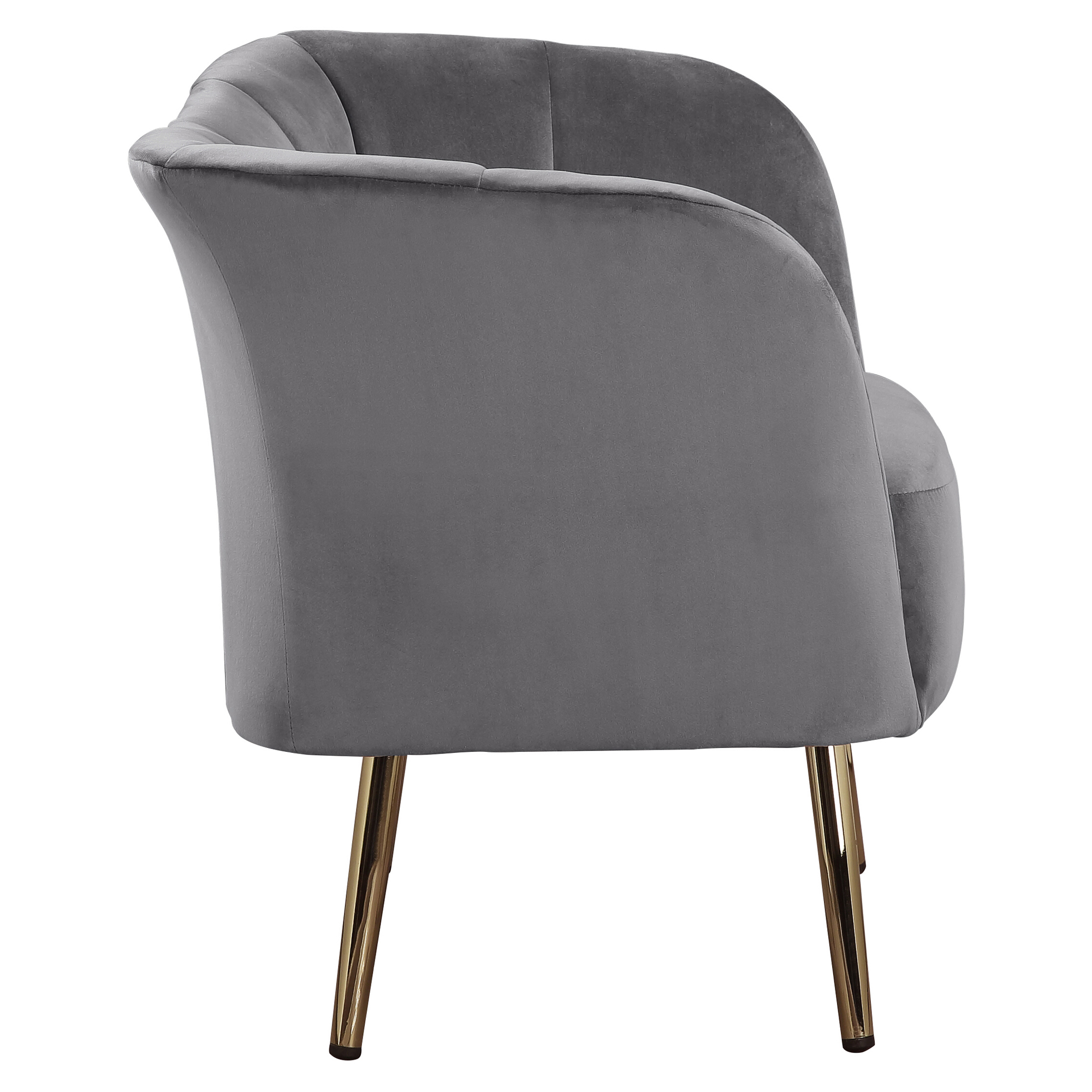 ACME Reese Flared Arm Tufted Accent Chair in Grey and Gold - Image 6