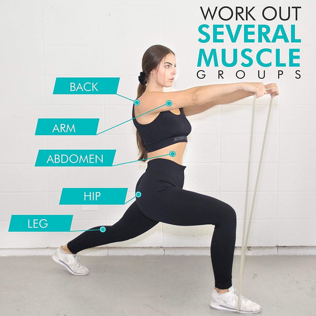 Xtreme Bands | Resistance Bands 4 Level Set | Durable Pull Up Assist Mobility Bands | For Powerlifting, Stretching, Exercise, Fitness, Strength Training & Workout | Foam Handles & Door Mount Included - Image 6