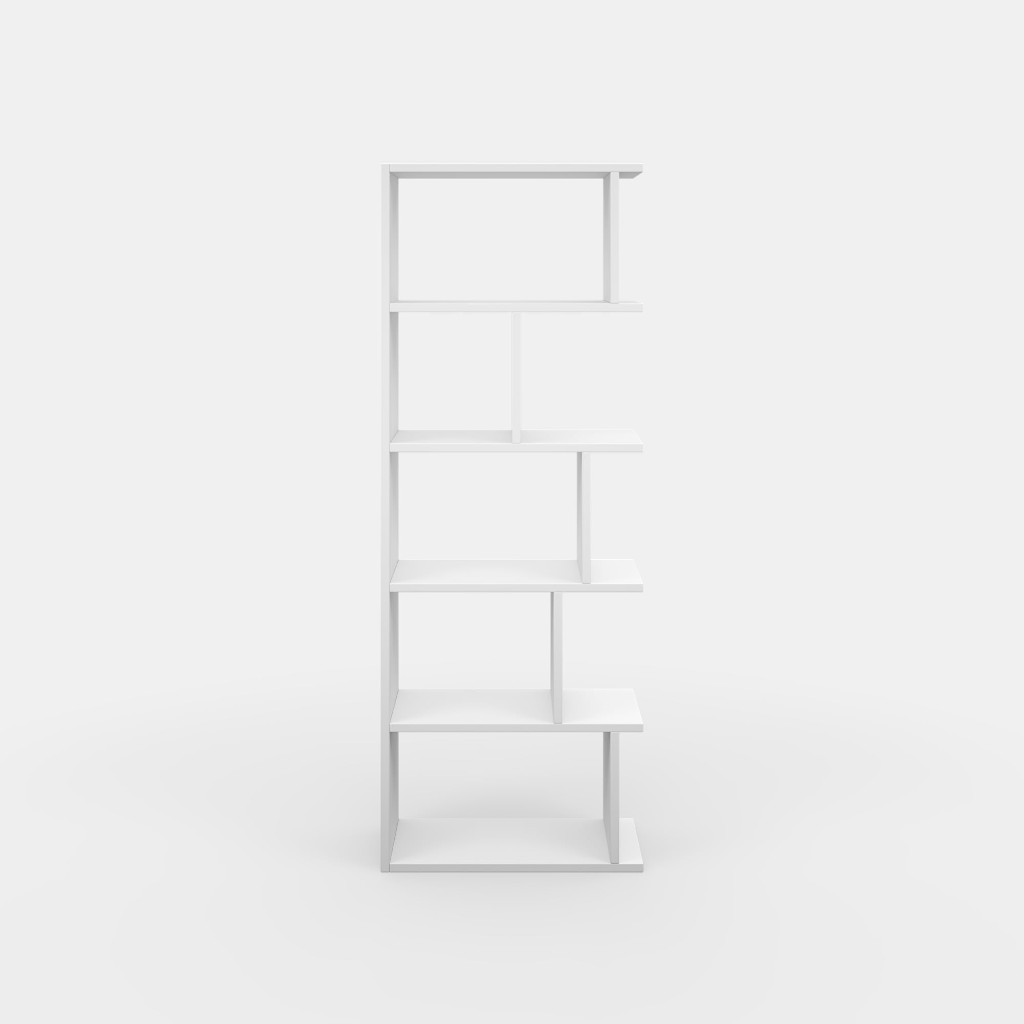 Ada Home Decor Furniture Multiple Tier Open Shelf White Bayside Modern Bookcase - Image 5