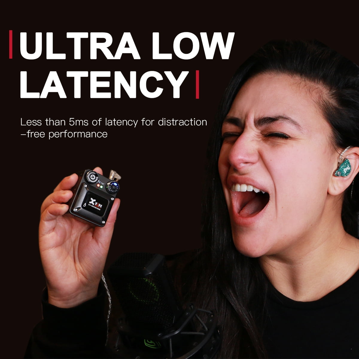 Xvive U4 In Ear Monitor Wireless System Professional IEM Wireless System for Studio,Live Performance and Band Rehearsal - Image 6