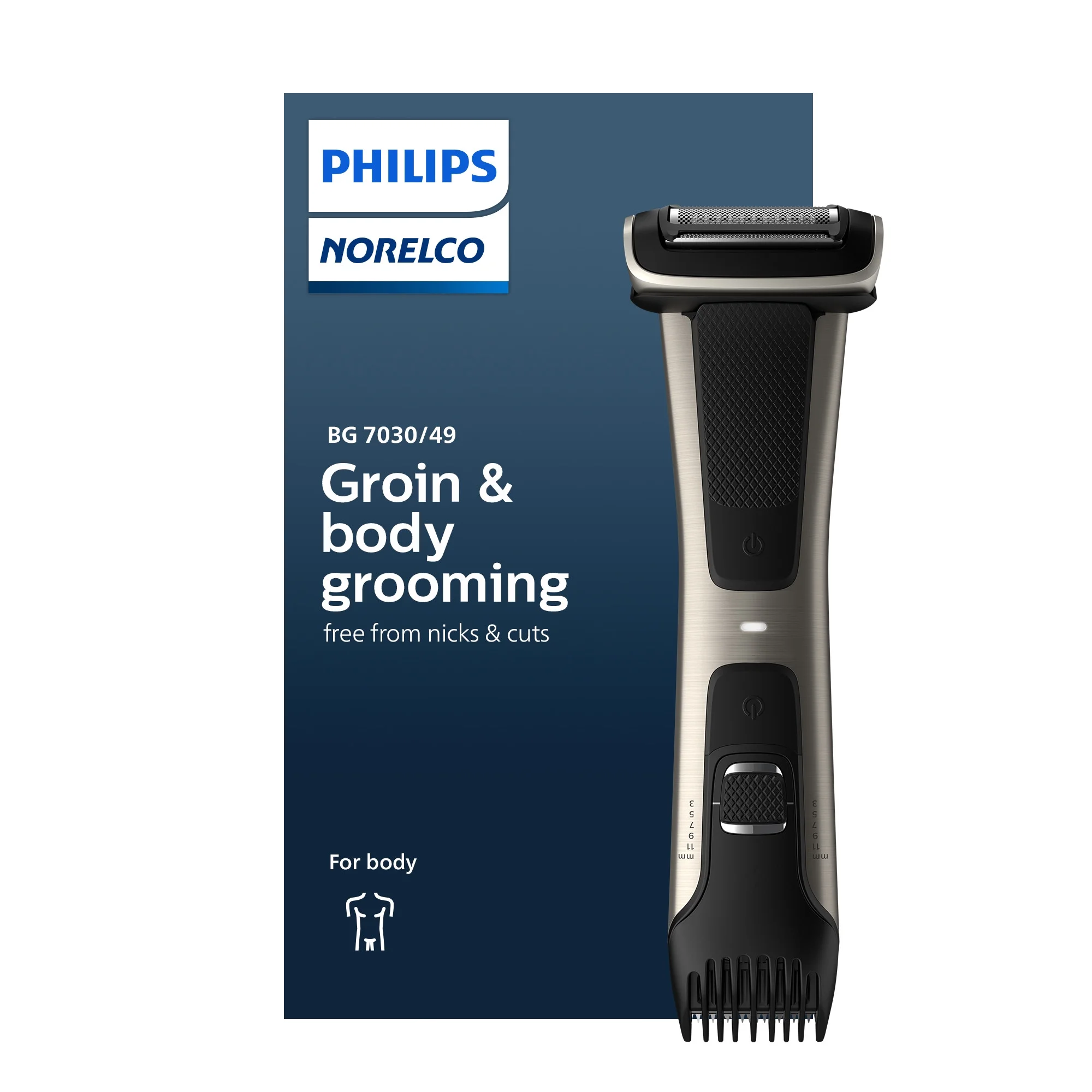 Philips Norelco Bodygroom Series 7000 Showerproof Body & Manscaping Trimmer & Shaver BG7030/49 - Image 8