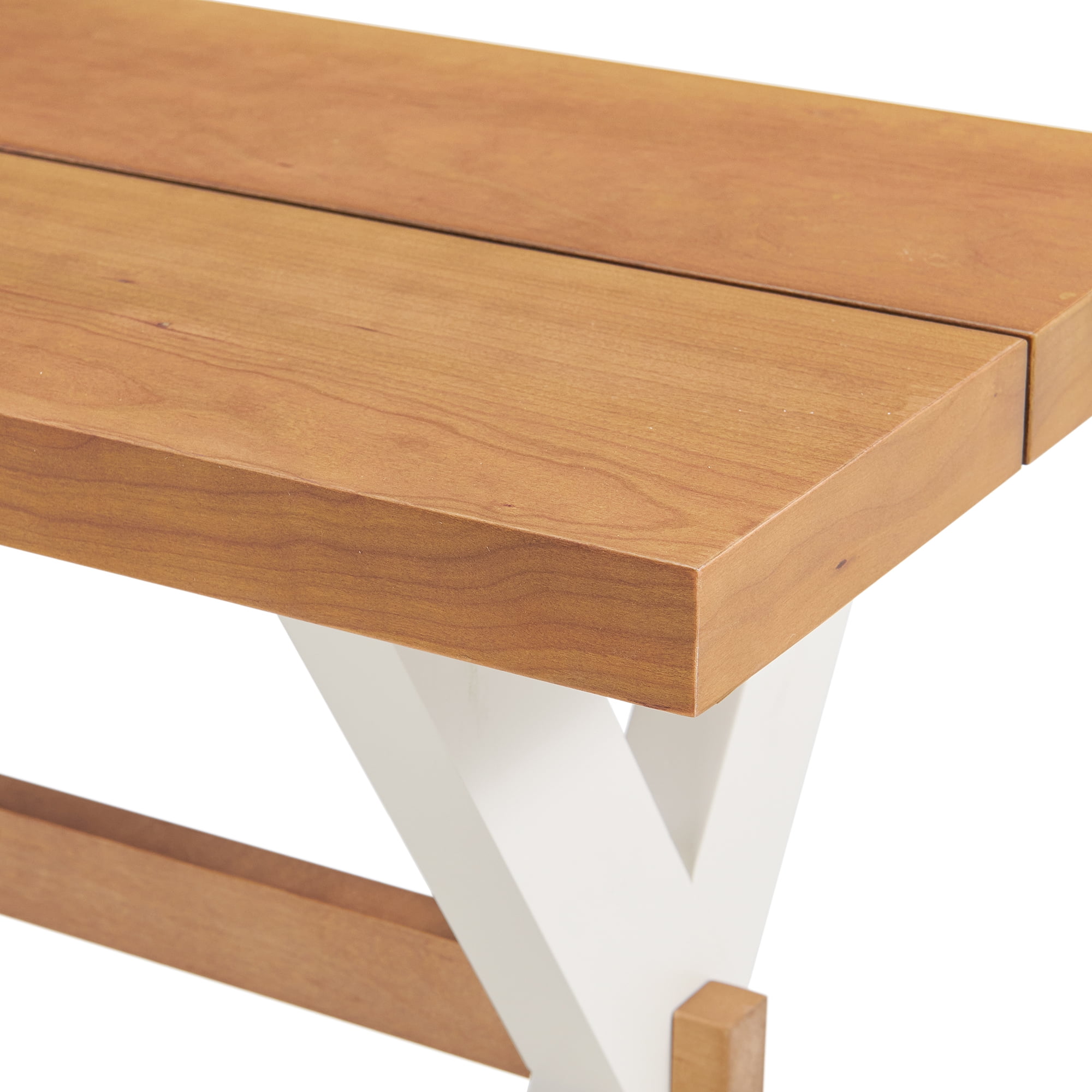 Alaterre Furniture Chelsea 48" Dining Bench, Two-Tone White Base, Versatile Seating for Kitchen, Dining Room, Entryway - Image 7