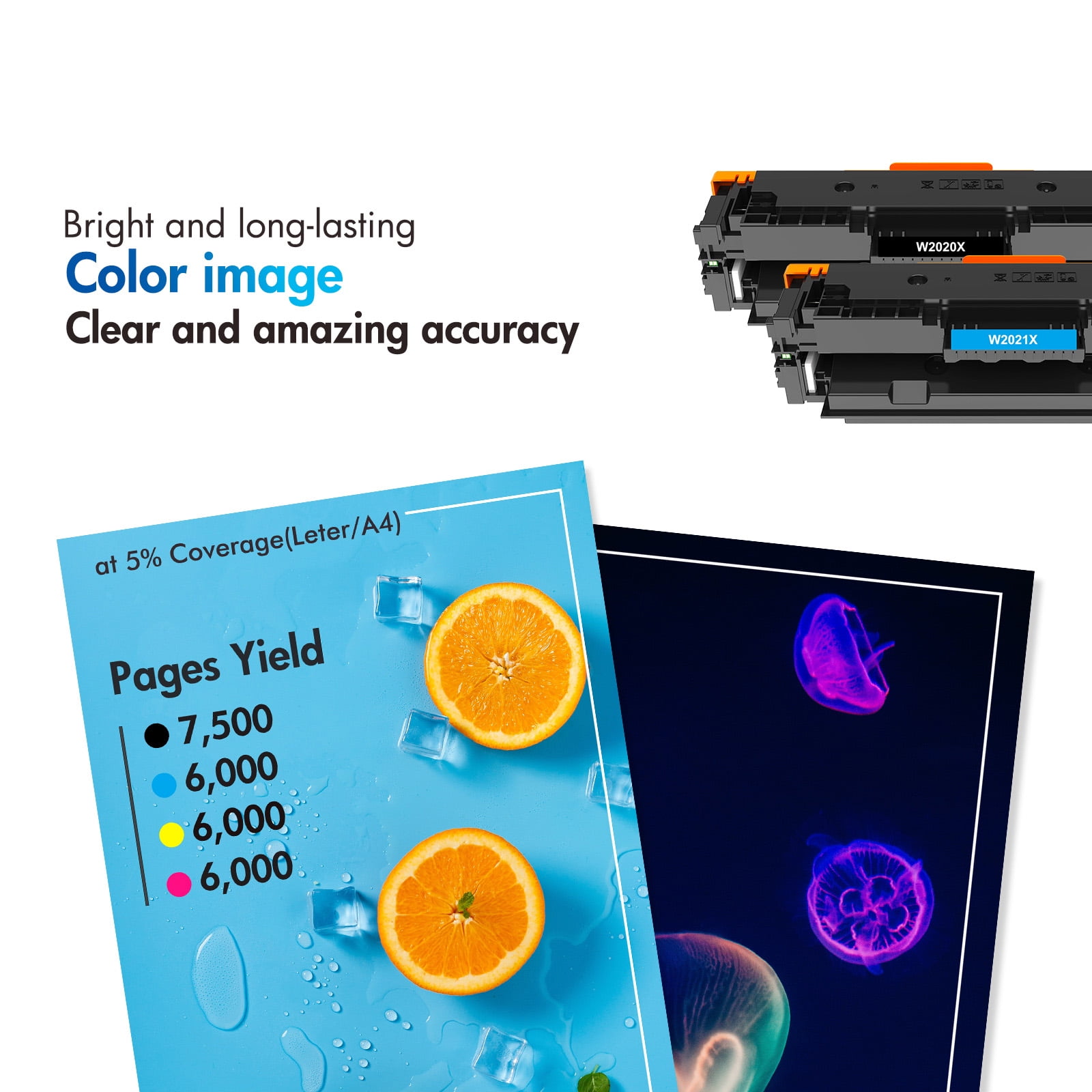 414X Toner Cartridges 4-Pack High Yield with Chip Compatible for HP 414X 414A Color LaserJet Pro MFP M479 M479fdw M479fdn M454 M454dn M454dw Enterprise MFP M480f (Black, Cyan, Magenta, Yellow) - Image 6