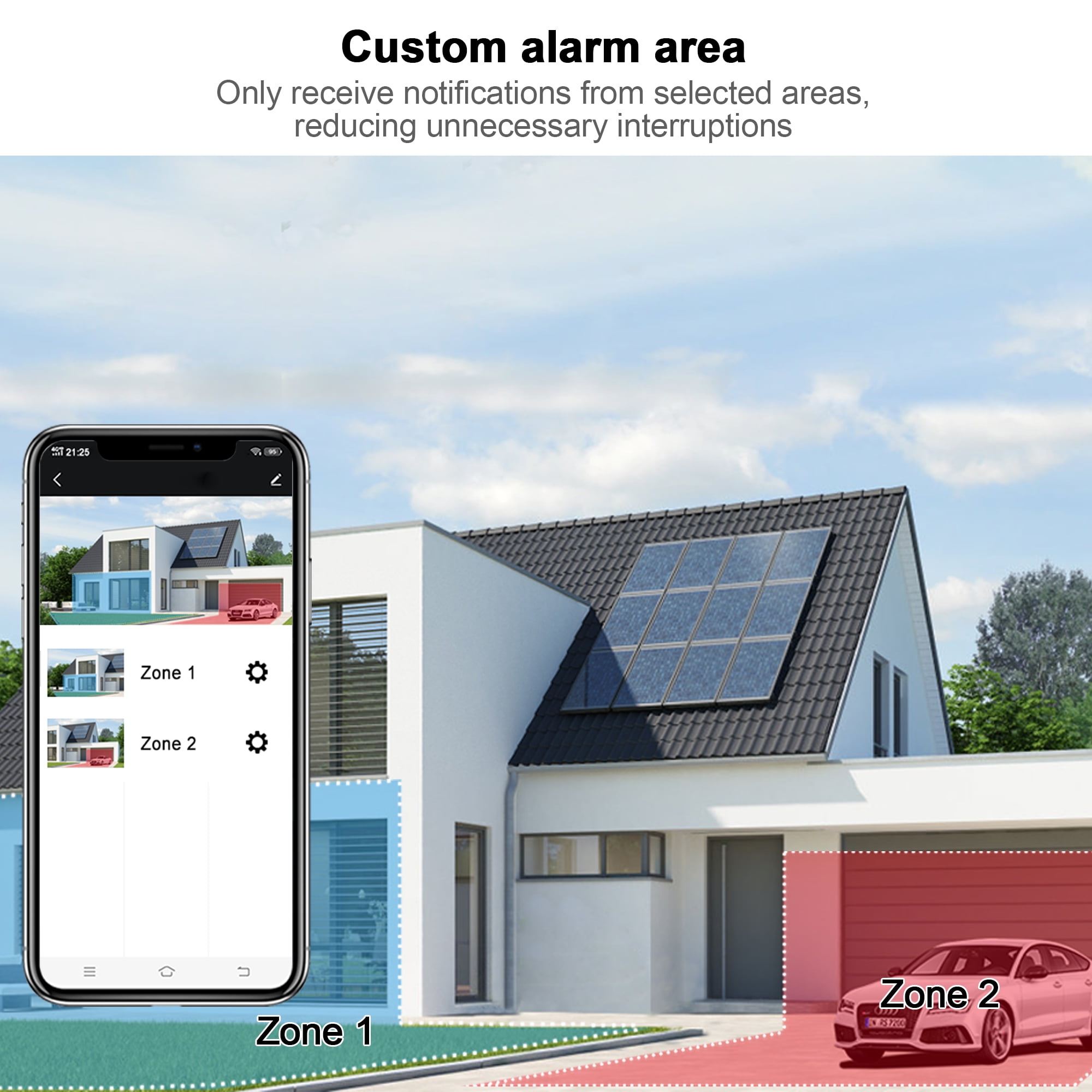 ANRAN 2K Security Camera Wireless Outdoor, Solar Outdoor Camera with 360° View, Smart Siren, Spotlights, 3MP Color Night Vision, AI Human Detection, 2-Way Talk - Image 5