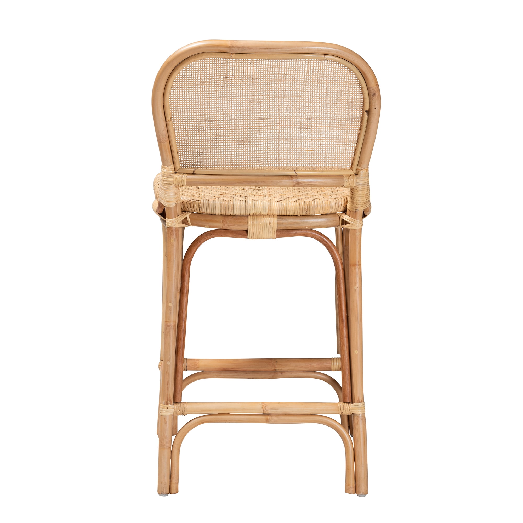 bali & pari Adrena Rattan Counter Stool, Natural Brown - Image 6