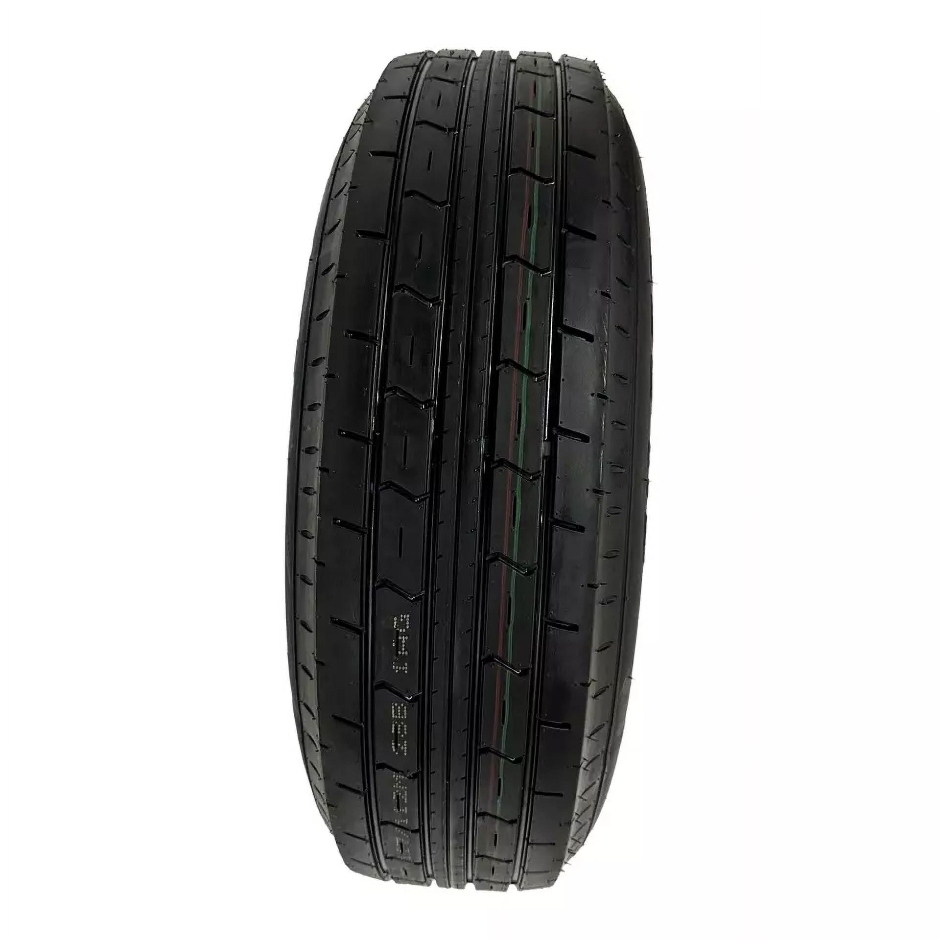 Trailer Tire on Rim ST225/75R15 TrailQuest LRE Radial 10 Ply 6 Lug Silver Modular Wheel 6X5.5" Bolt Pattern - Image 6