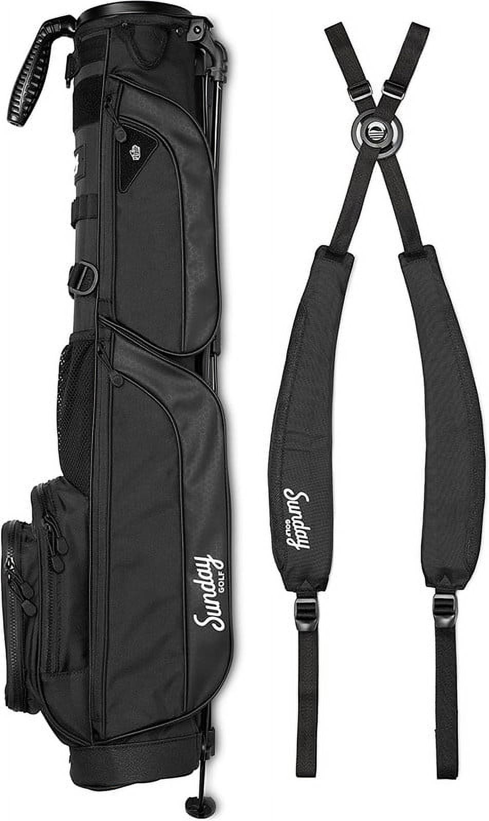 Sunday Golf Loma XL Bag - Lightweight Golf Bag with Strap and Stand – Easy to Carry Pitch n Putt Golf Bag – Golf Stand Bag for The Driving Range, Par 3 and Executive Courses, 3.4 pounds (Matte Black) - Image 5
