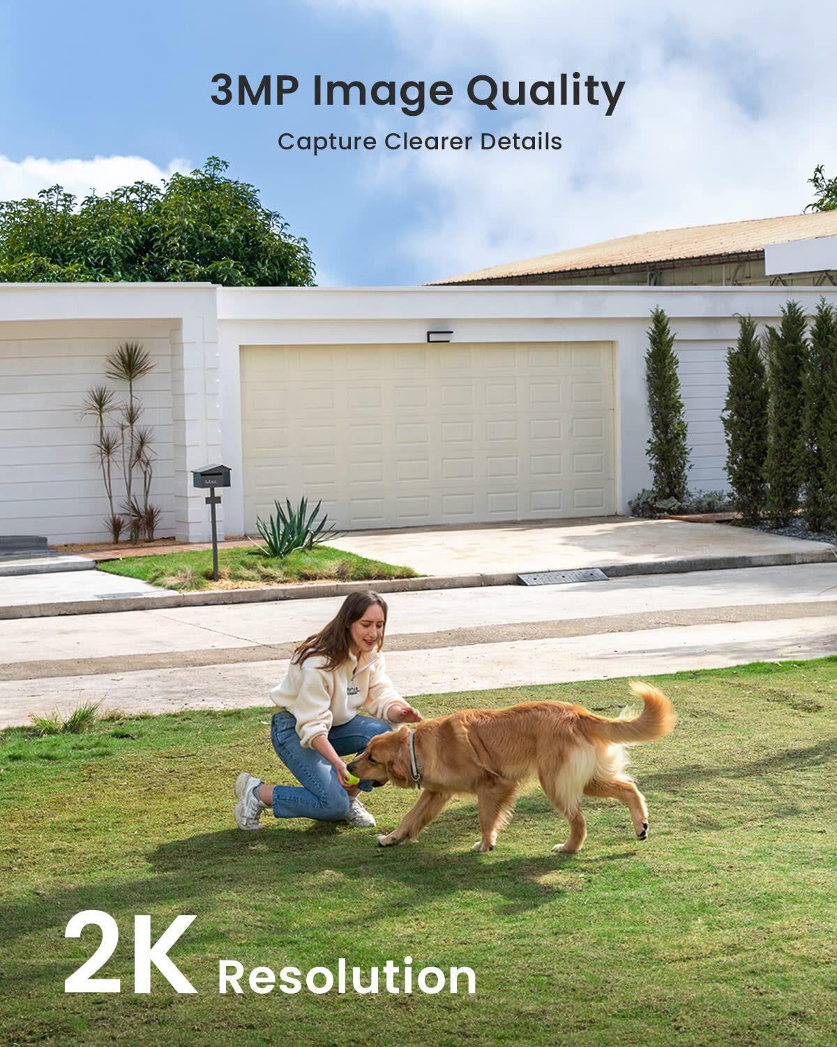 ieGeek Wireless Security Camera, for Home Security System, Outdoor, Spotlight, 2k, Rechargeable Battery Powered, Color Night Vision, PIR Motion Sensor, Outdoor Camera Wireless WiFi, 2 Pack - Image 5