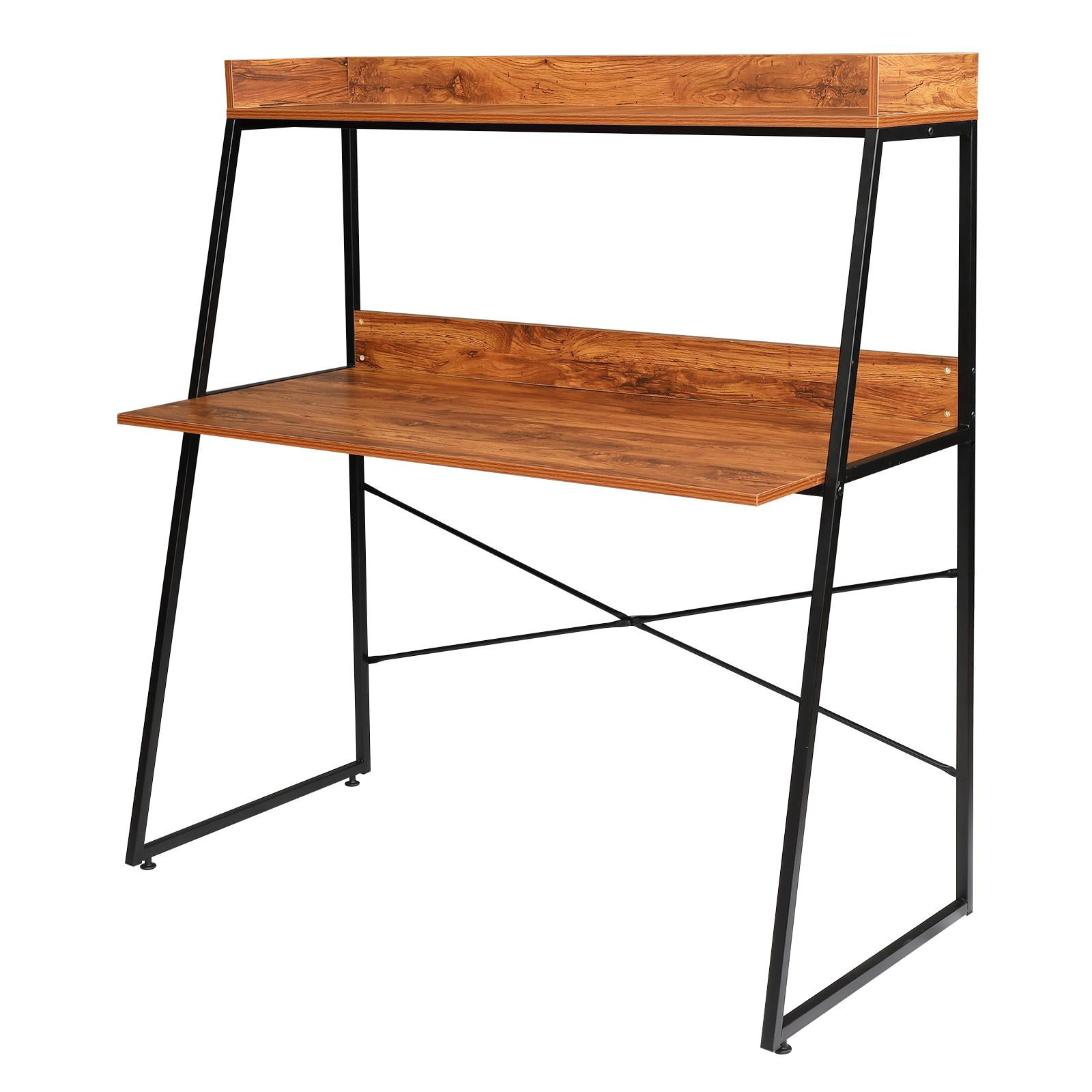 Zimtown Computer Desk with Hutch and Bookshelf 47 Inches Office Desk Laptop Table Studying Writing Desk Workstation for Home & Office - Image 7