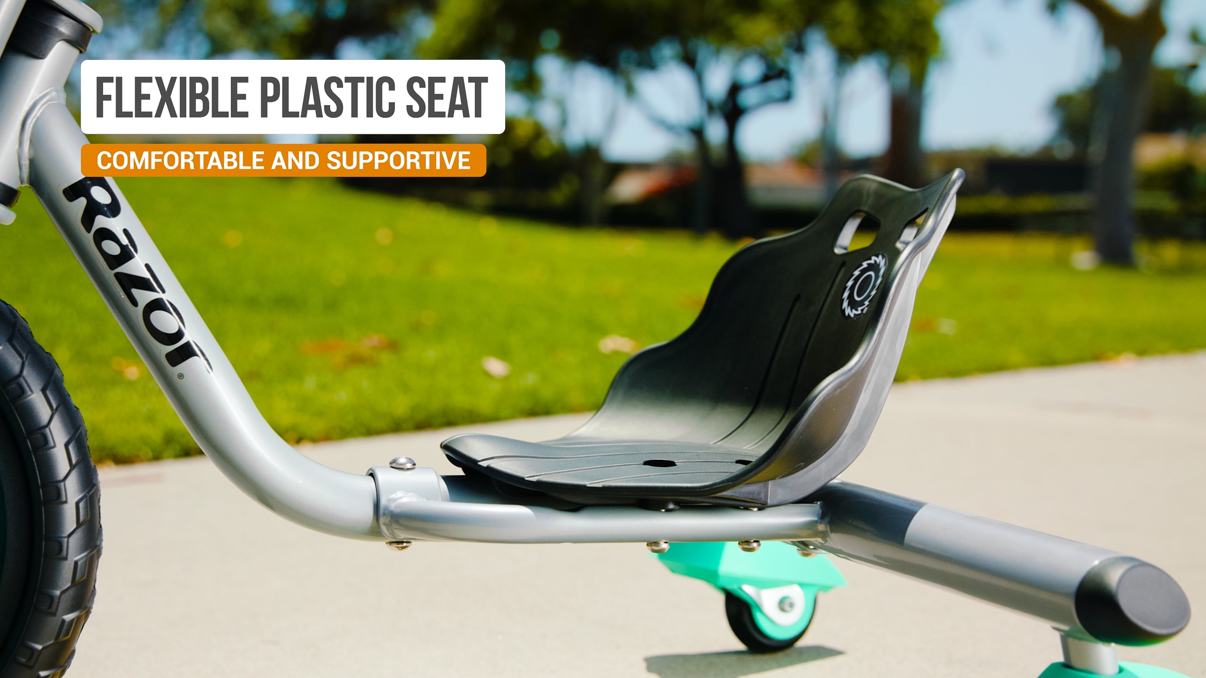 Razor RipRider 360 Mini - Teal, 360 Degrees Caster Tricycle, Easy Drifting, for Child Ages 3+ - Image 4