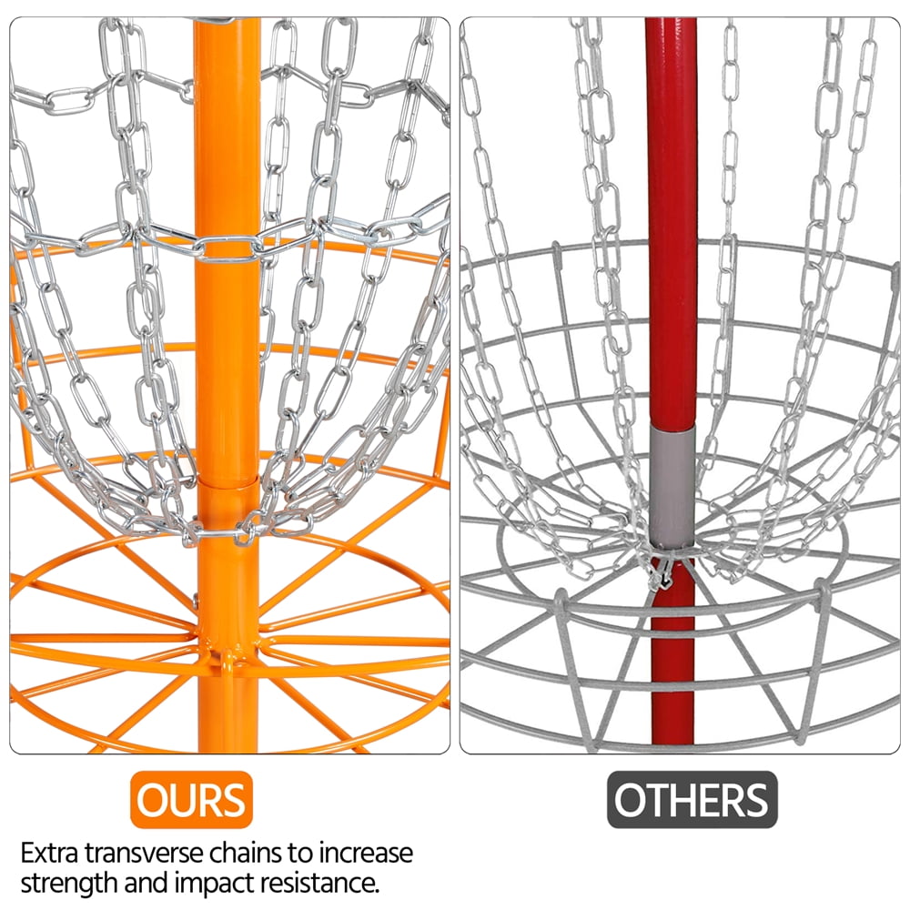 Alden Design 12-Chain Disc Golf Goal Target Practice, Orange - Image 9