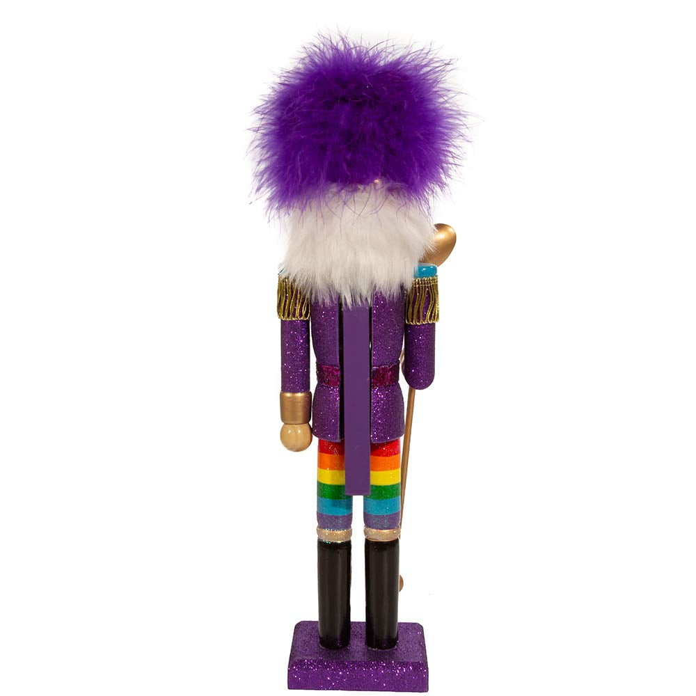 Kurt Adler 15-Inch Purple and Gold Pride Christmas Nutcracker - Image 5