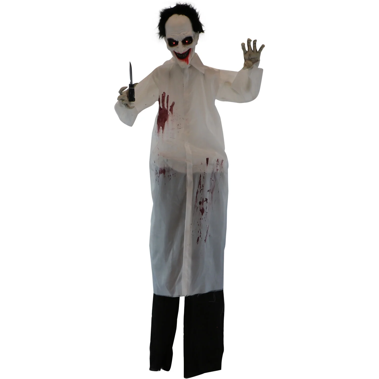 Haunted Hill Farm 5.75 ft Animatronic Halloween Doctor, Indoor/Covered Outdoor Halloween Decoration, HHDOC-3FLSA - Image 3