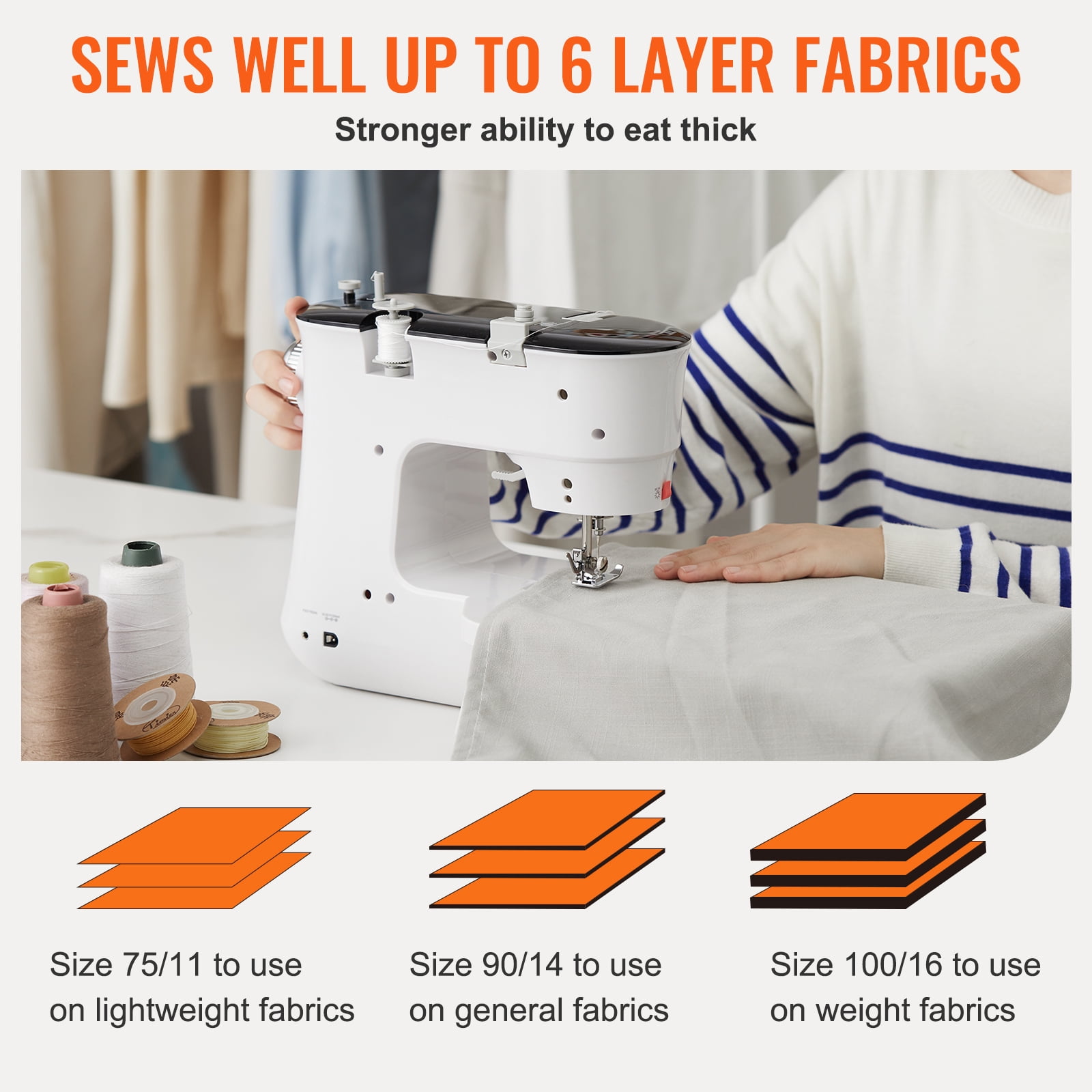 BENTISM Sewing Machines, 12 Built-in Stitches Mini Portable Sewing Machine with Reverse Sewing, Dual Speed Beginner Sewing Machine Extension Table Foot Pedal, Accessory Kit Family Home - Image 6