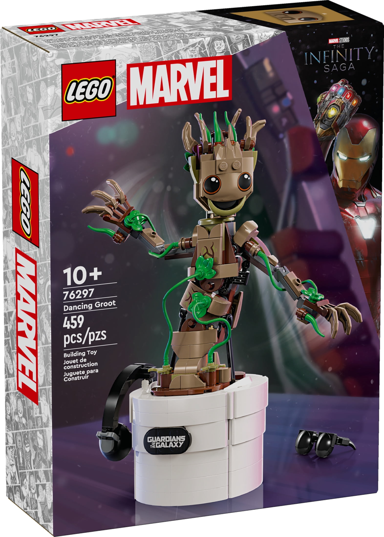 LEGO Marvel Dancing Groot, Birthday Gift for Kids, Guardians of the Galaxy Toy, Buildable Marvel Gift, 76297 - Image 5