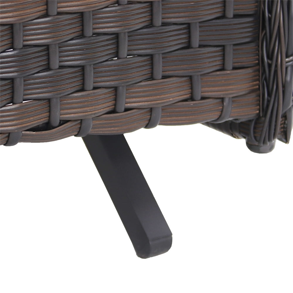 Abble Glider Conversation 2 Piece Wicker Seating Group Set with Cushions - Image 9