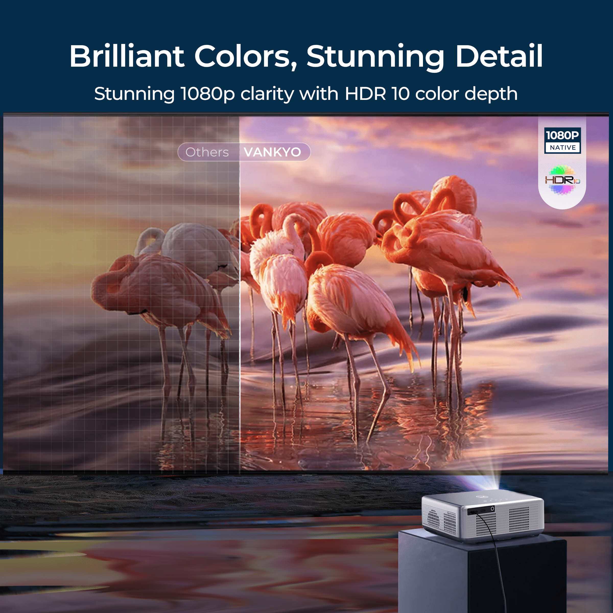 VANKYO Performance V700G Native 1080P Projector with Official Google TV, 400 Lumens, Dolby Audio, Auto Focus, Auto Keystone - Image 8