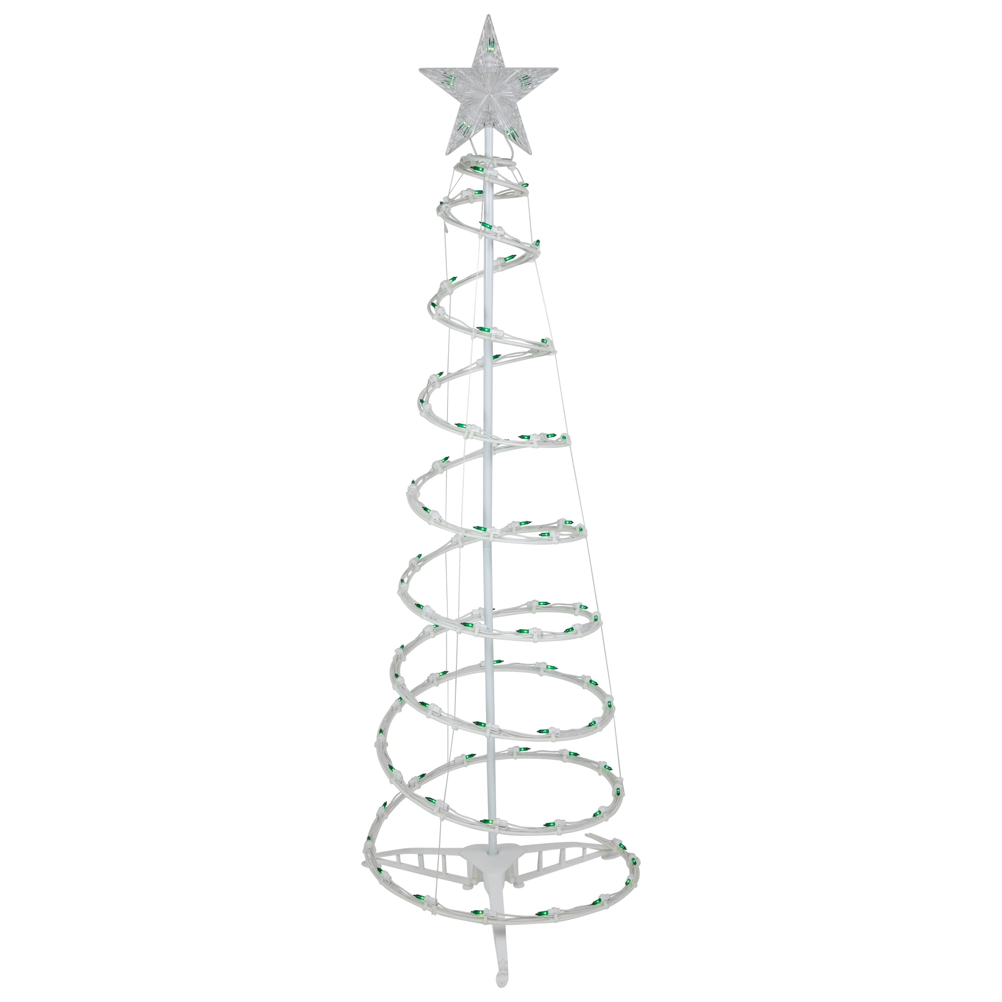 Northlight Set of 3 Green Lighted Spiral Christmas Trees, 3', 4', and 6' - Image 6
