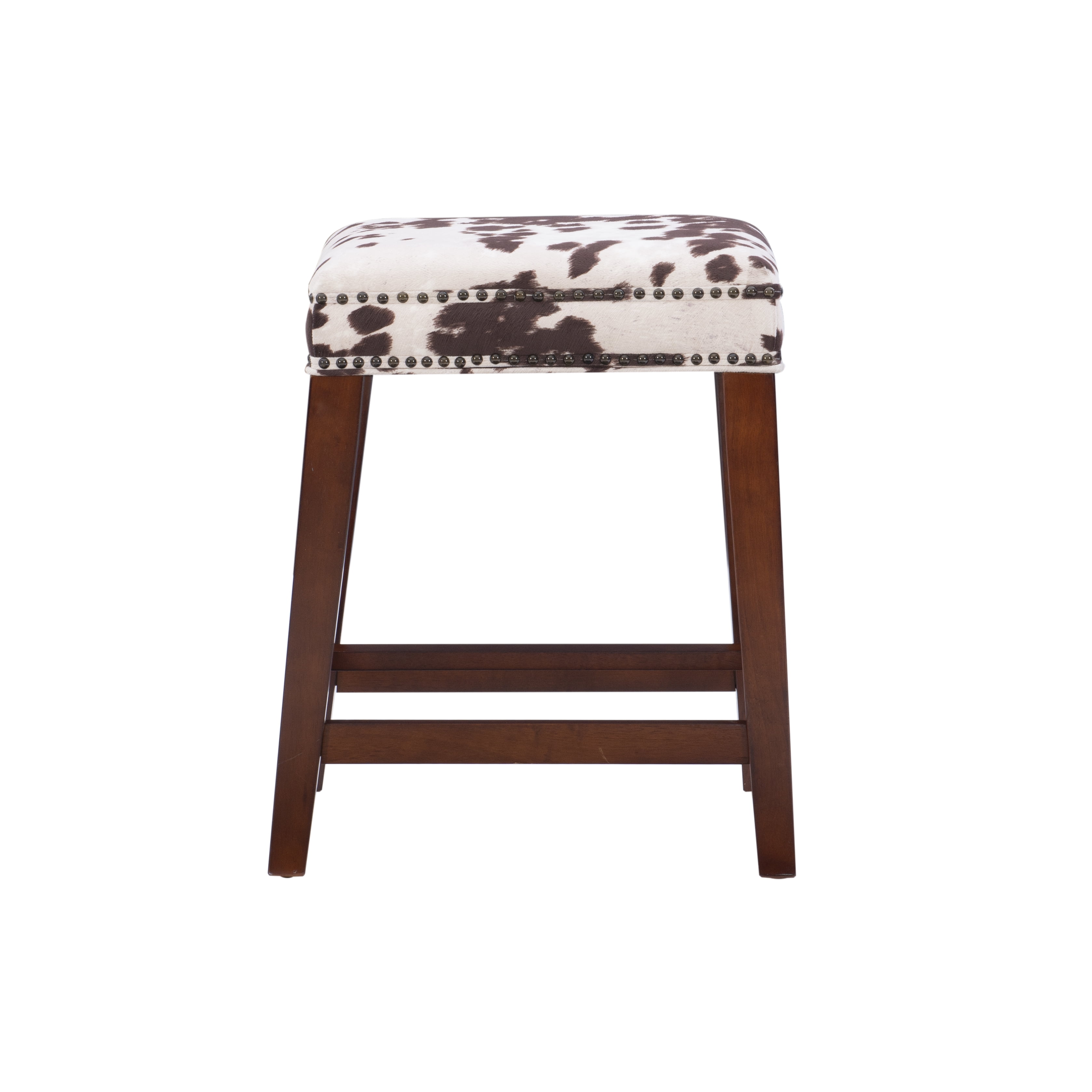 Linon Walt Cow Print Counter Stool, 24.5 inch Seat Height, Multiple Colors - Image 2