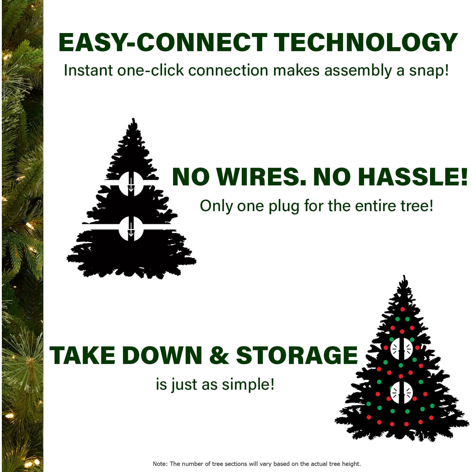 Fraser Hill Farm 6.5 Ft. Sugar Hill Snowy Christmas Tree, Pinecones and 1000 Dual LED Lights - Image 8