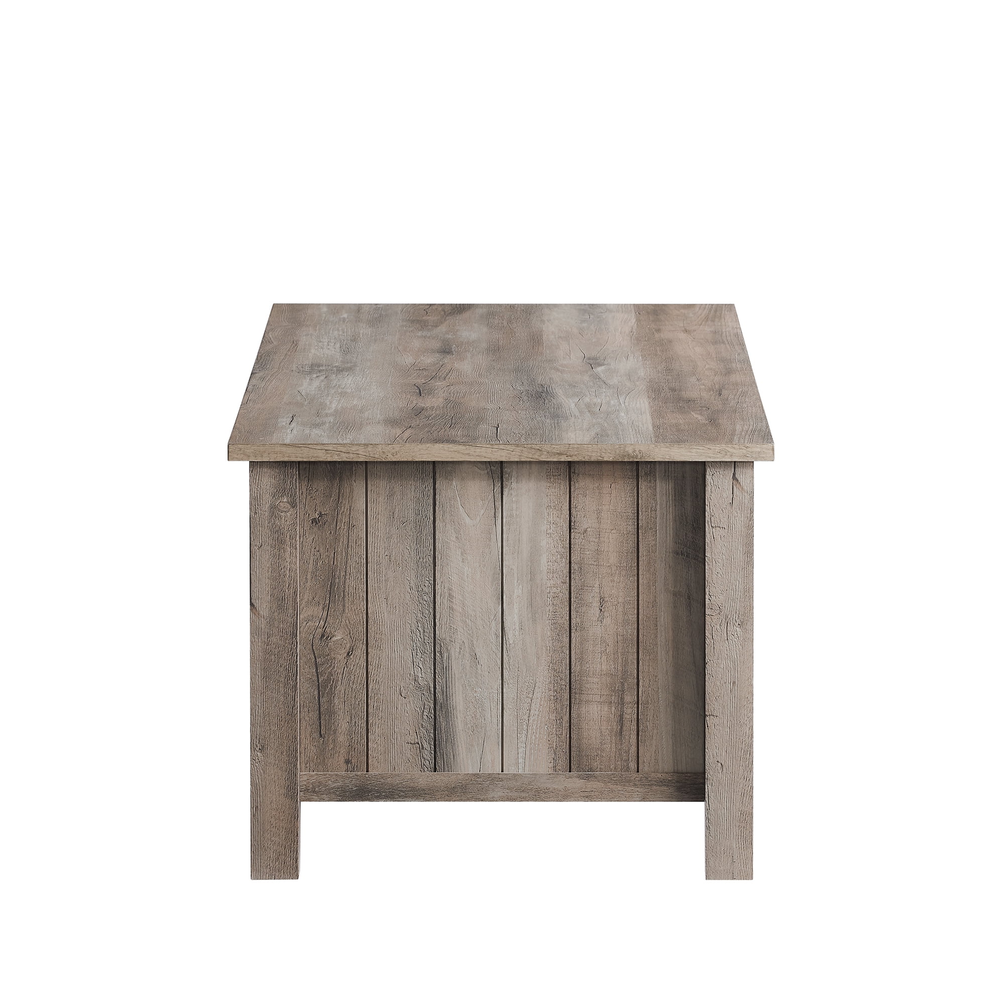 Walker Edison Modern Grooved Side Panel Coffee Table, Grey Wash - Image 6