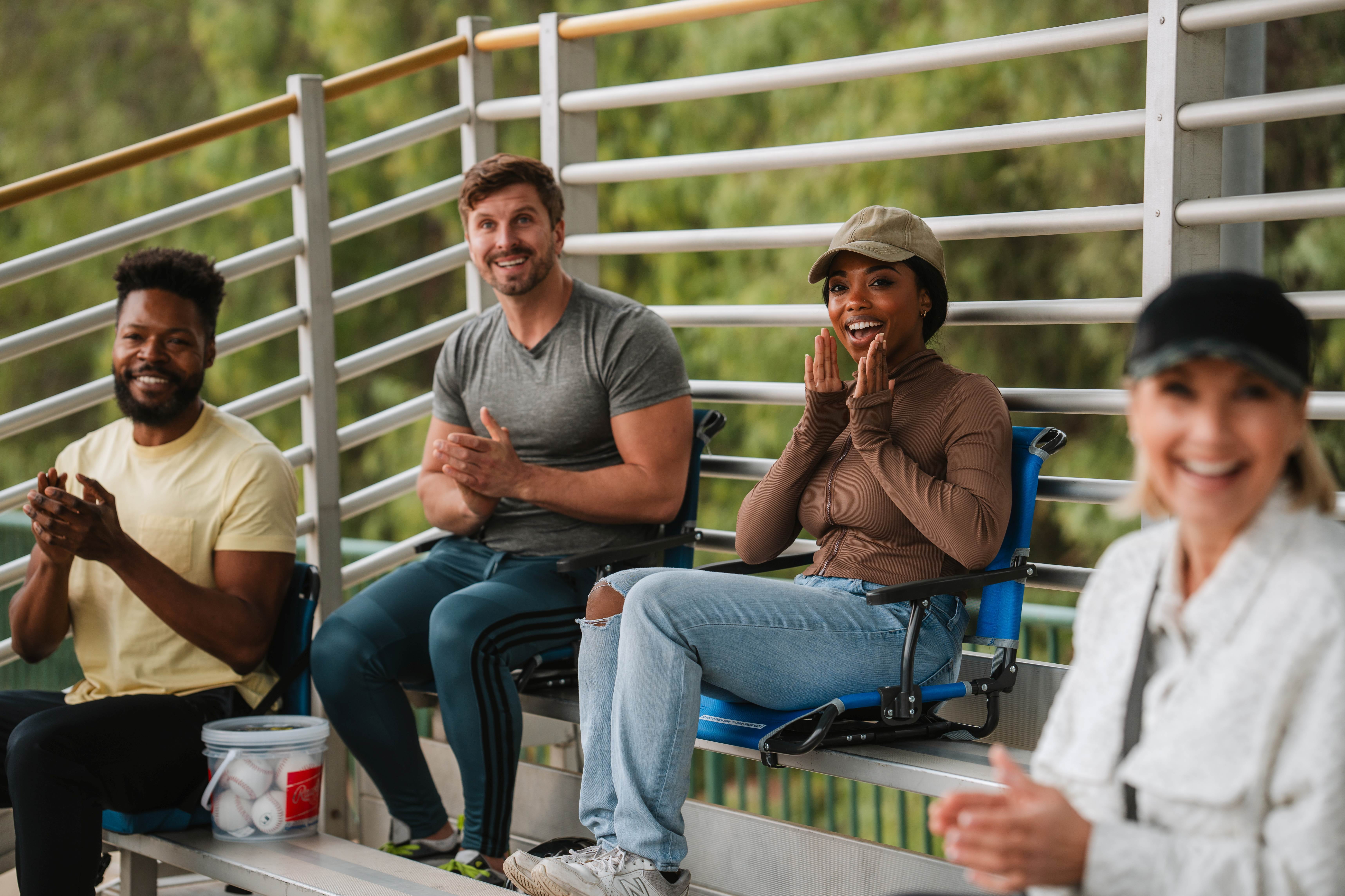 GCI Outdoor Big Comfort Stadium Seat With Armrests and Back Support for Bleachers, Royal - Image 4