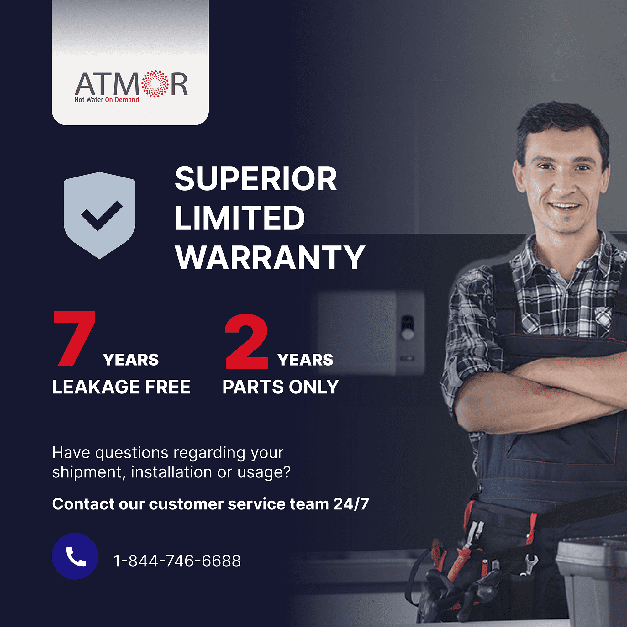 Atmor 18kW 3.73 GPM Electric Tankless Water Heater, ideal for 1 bedroom home, up to 3 simultaneous applications - Image 8