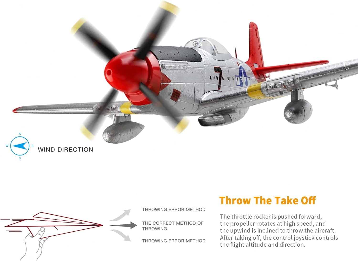 RC Plane, 2.4GHz 4 Channel Brushless Remote Control Jet Airplane for Adults, WLtoys RC Aircraft Fighter with 6-Axis Gyro, LED Searchlight, Easy to Fly for Boys and Girls - Image 13