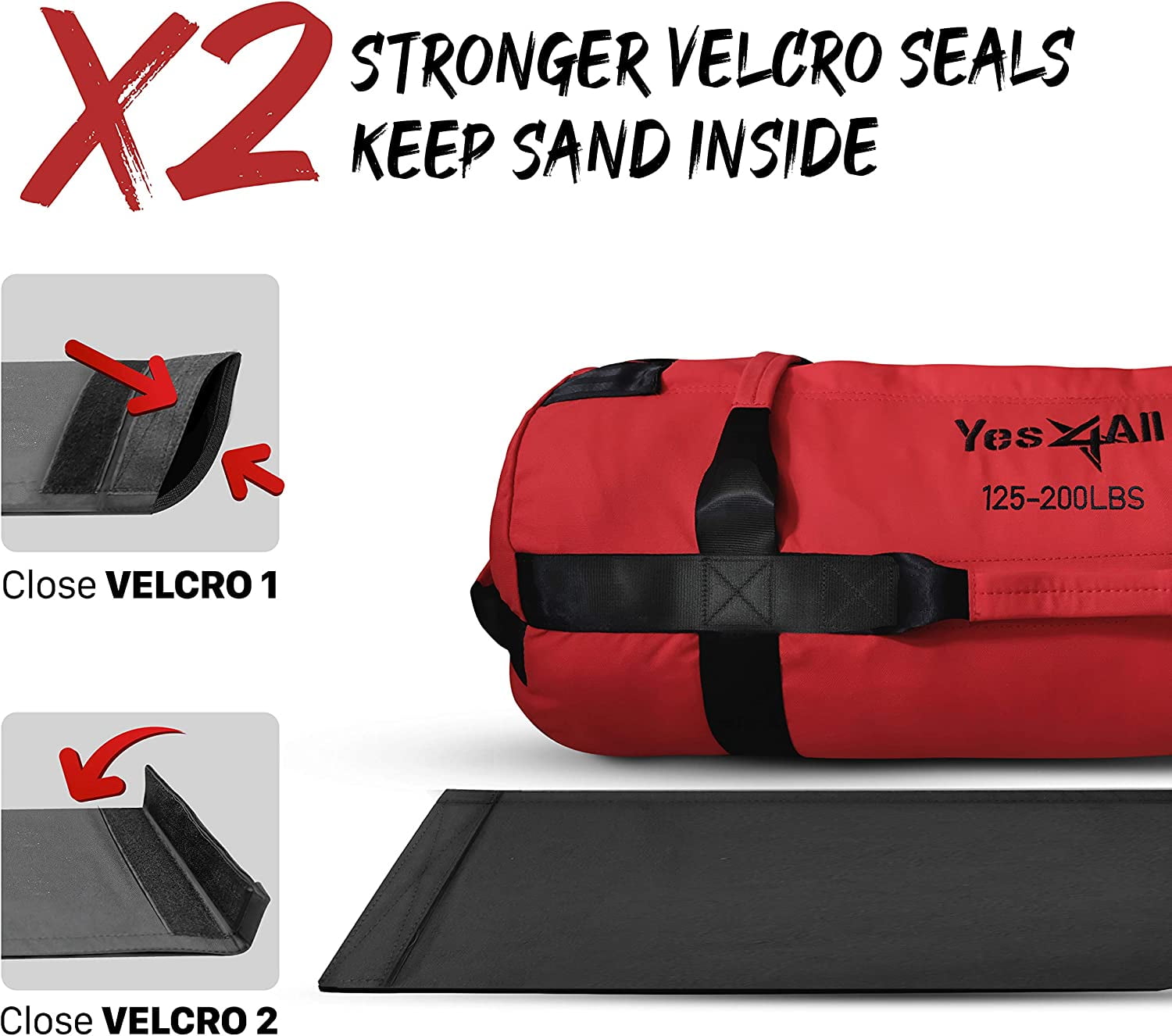 Yes4All Workout Sandbags, Red, Size XL, Single - Image 5