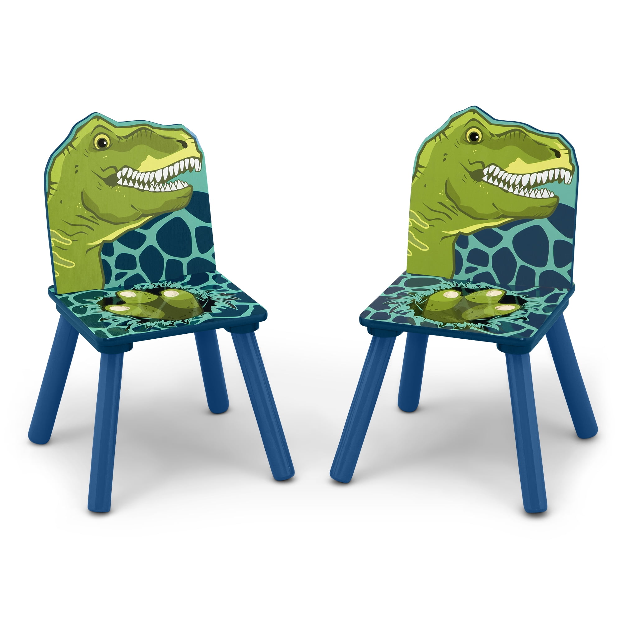 Delta Children Dinosaur Table and Chair Set With Storage (2 Chairs Included) - Greenguard Gold Certified, Blue/Green - Image 4