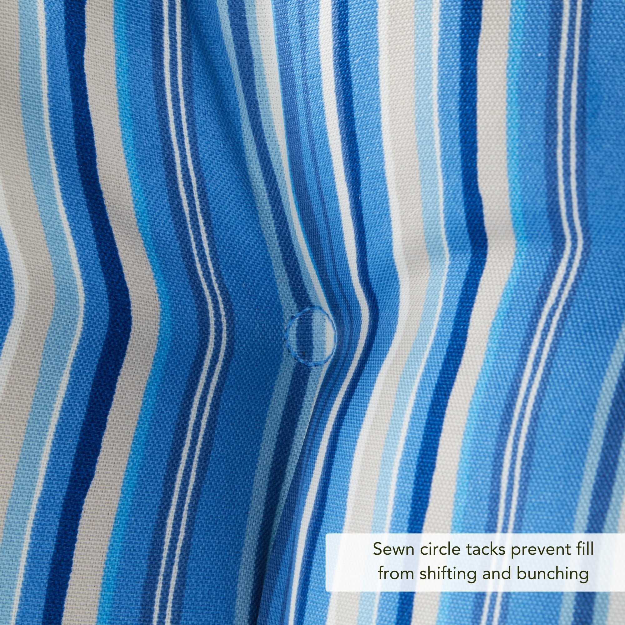 Sapphire Stripe 44 x 22 in. Outdoor High Back Chair Cushion (2-Pack) by Greendale Home Fashions - Image 5