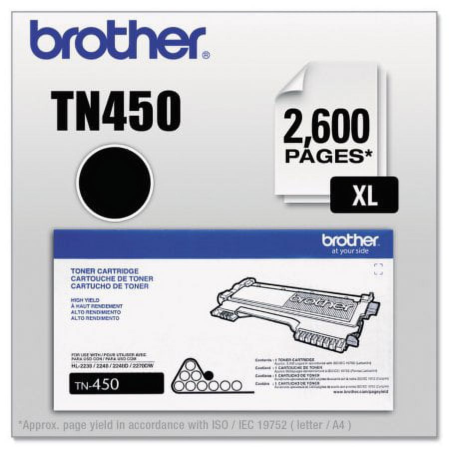 Brother Genuine TN-450 High Yield Black Toner Cartridge 2-Pack Toner (TN450) - Image 3