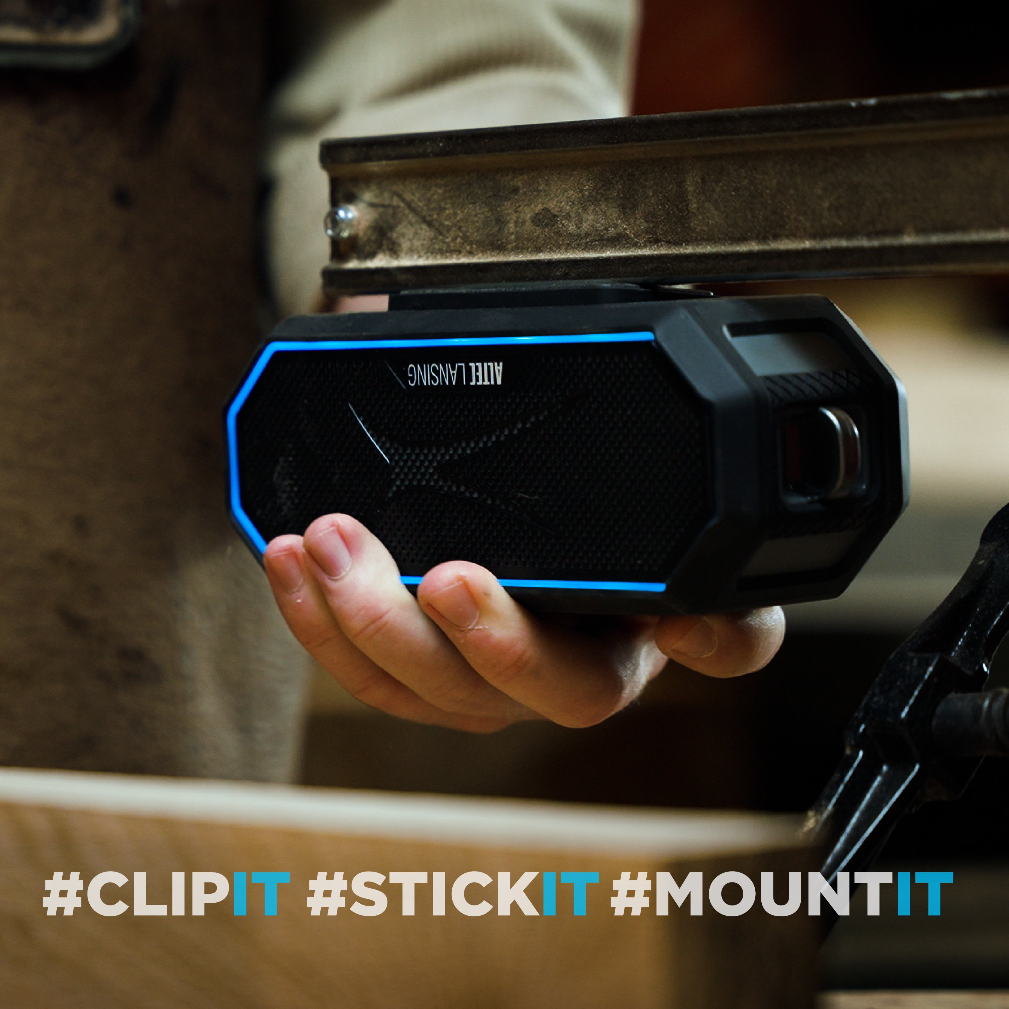 Altec Lansing Hydra Jolt 2.0 Everything Proof Wireless Magnetic Portable Bluetooth Speaker, Black - Image 10