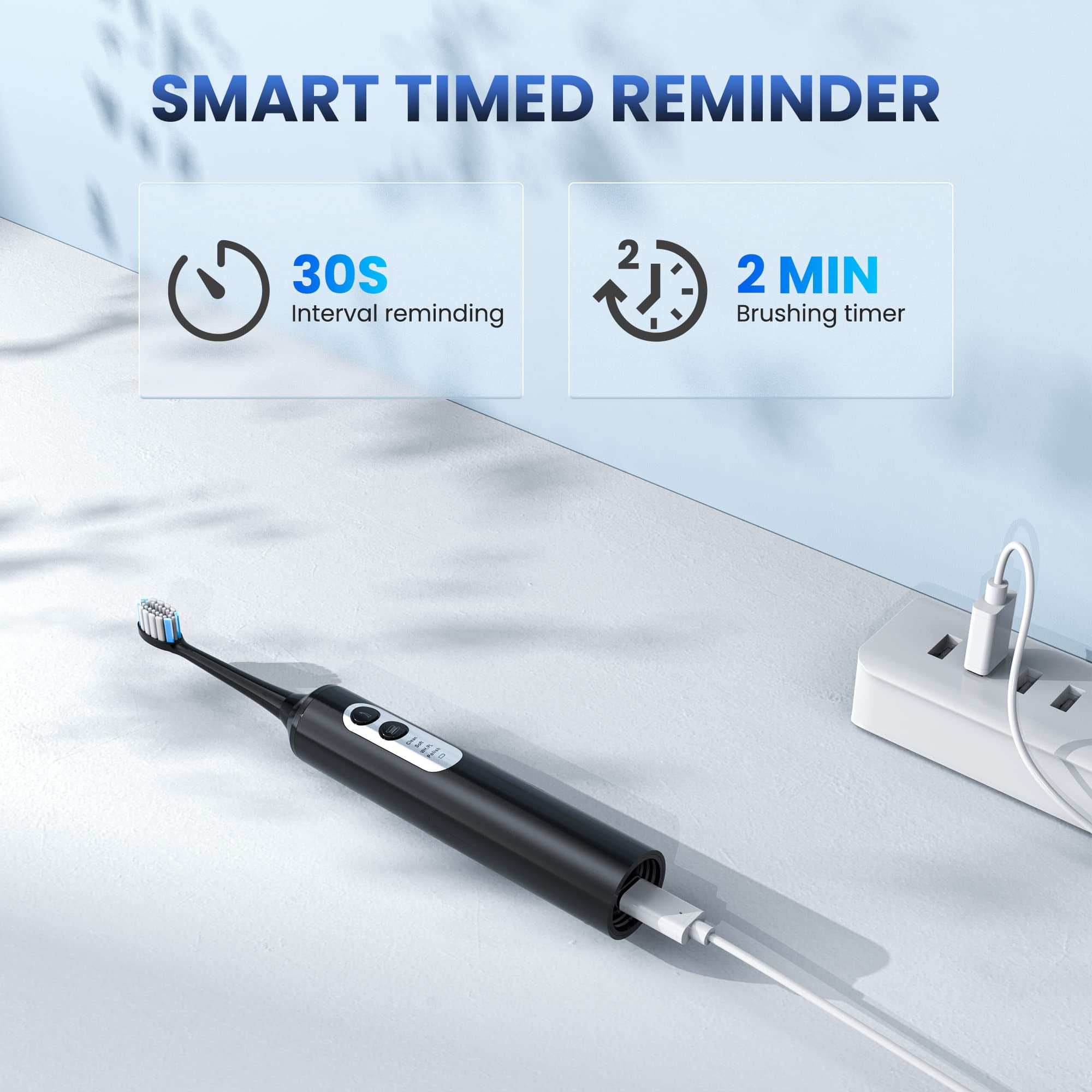 3 in 1 Electric Toothbrush with Water Flosser, Water Dental Flosser & Tooth Brush Combo, Teeth Irrigator Cleaning Kit with 4 Modes, Portable Electric Toothbrush for Travel Home - Image 7