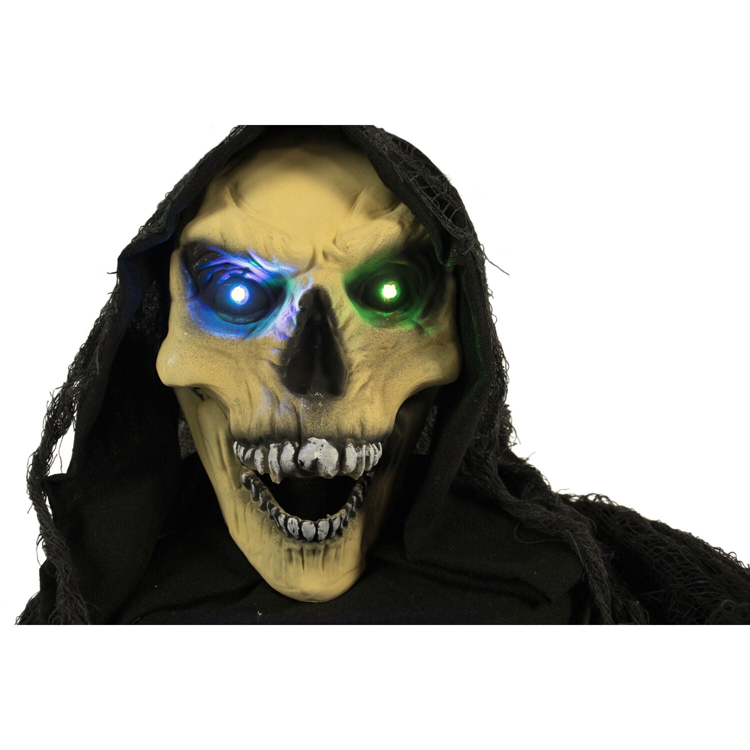 Haunted Hill Farm Life-Size 5.7 ft Animatronic Reaper, Indoor/Outdoor Halloween Decoration, Flashing Colorful Eyes, Poseable, Battery-Operated, HHRPR-6FLSA - Image 15