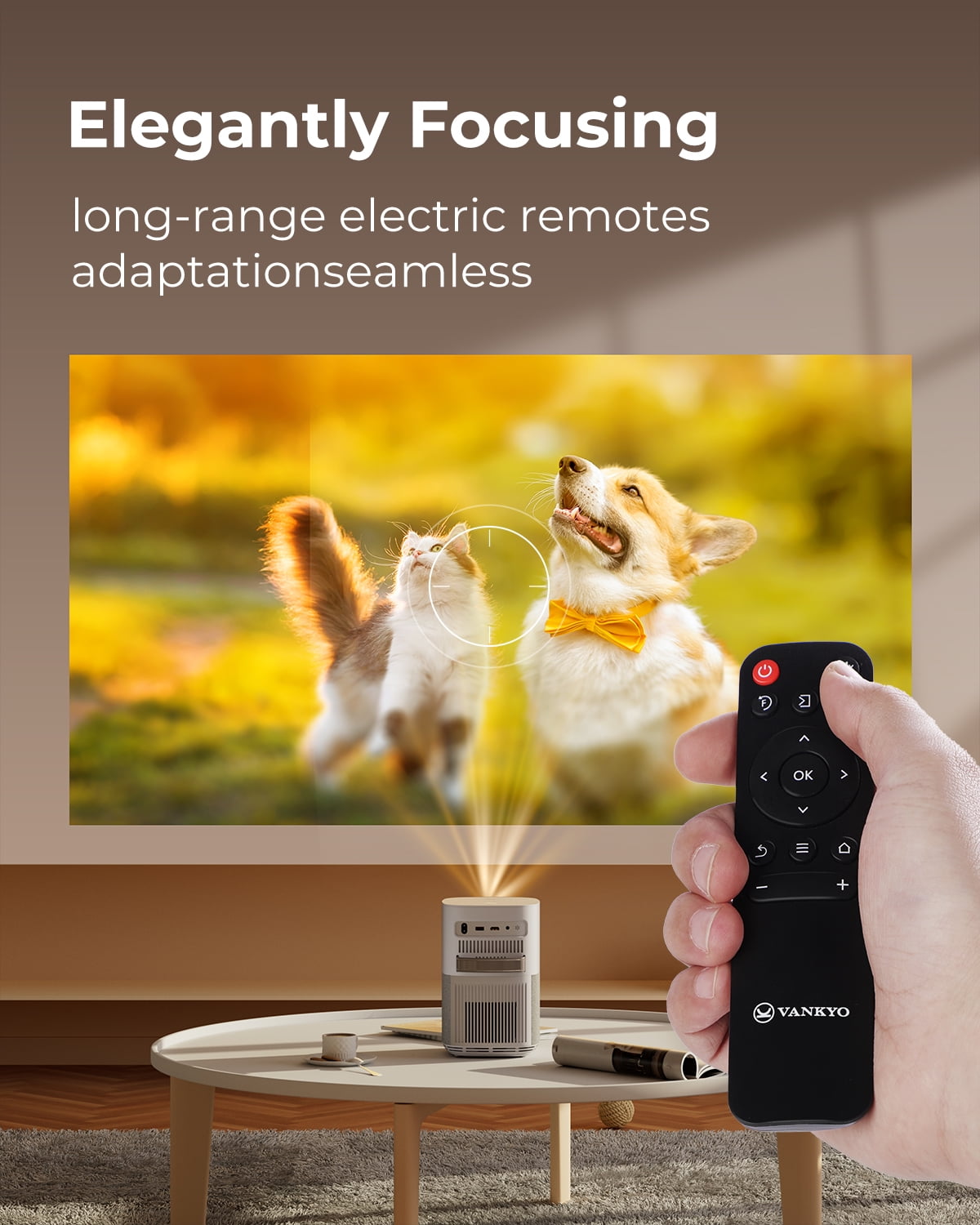 VANKYO Performance X3 WiFi Bluetooth Projector, Dolby Audio, Native 1080P FHD Vertical Projector with 250" Display, 4K Supported Portable Mini Projector, Compatible with TV Stick, iOS & Android - Image 8