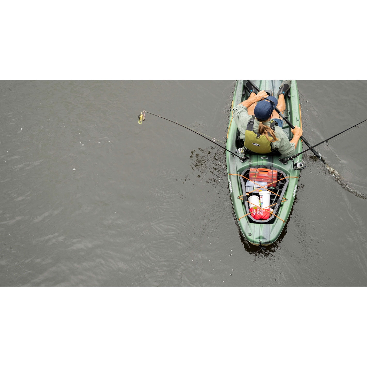 Pelican - Sentinel 100X - Angler Fishing Kayak - 10 ft - Fade Black Green - Image 5