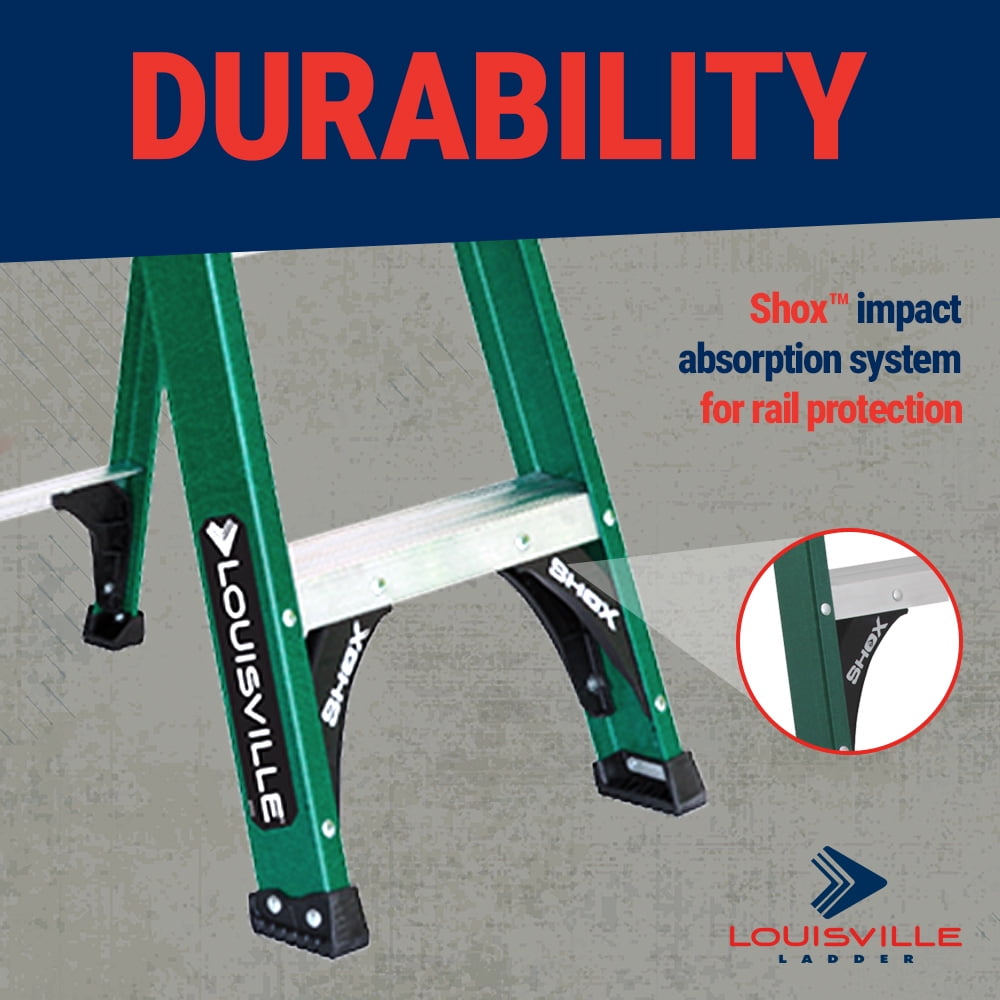 Louisville Ladder 4-Foot Fiberglass Step Ladder, 225-Pound Load Capacity, Type II, FS4004 - Image 5