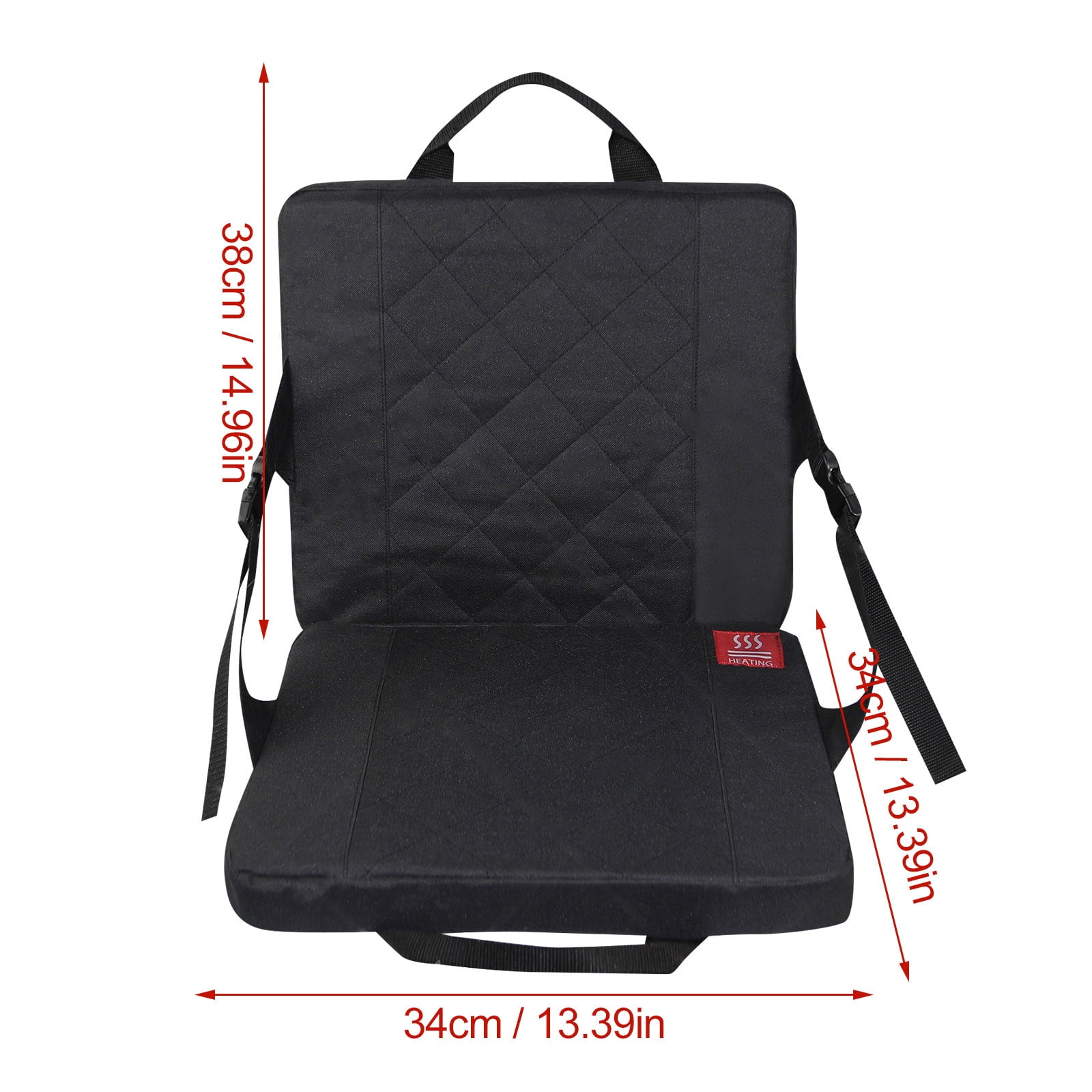 New Portable Stadium Seat Heated Seat Cushion Extra Wide Heated Stadium Seat Upgrade 3 Level Heated Foldable Chairs for Bench Bleachers (Mobile Power Not Included) - Image 8