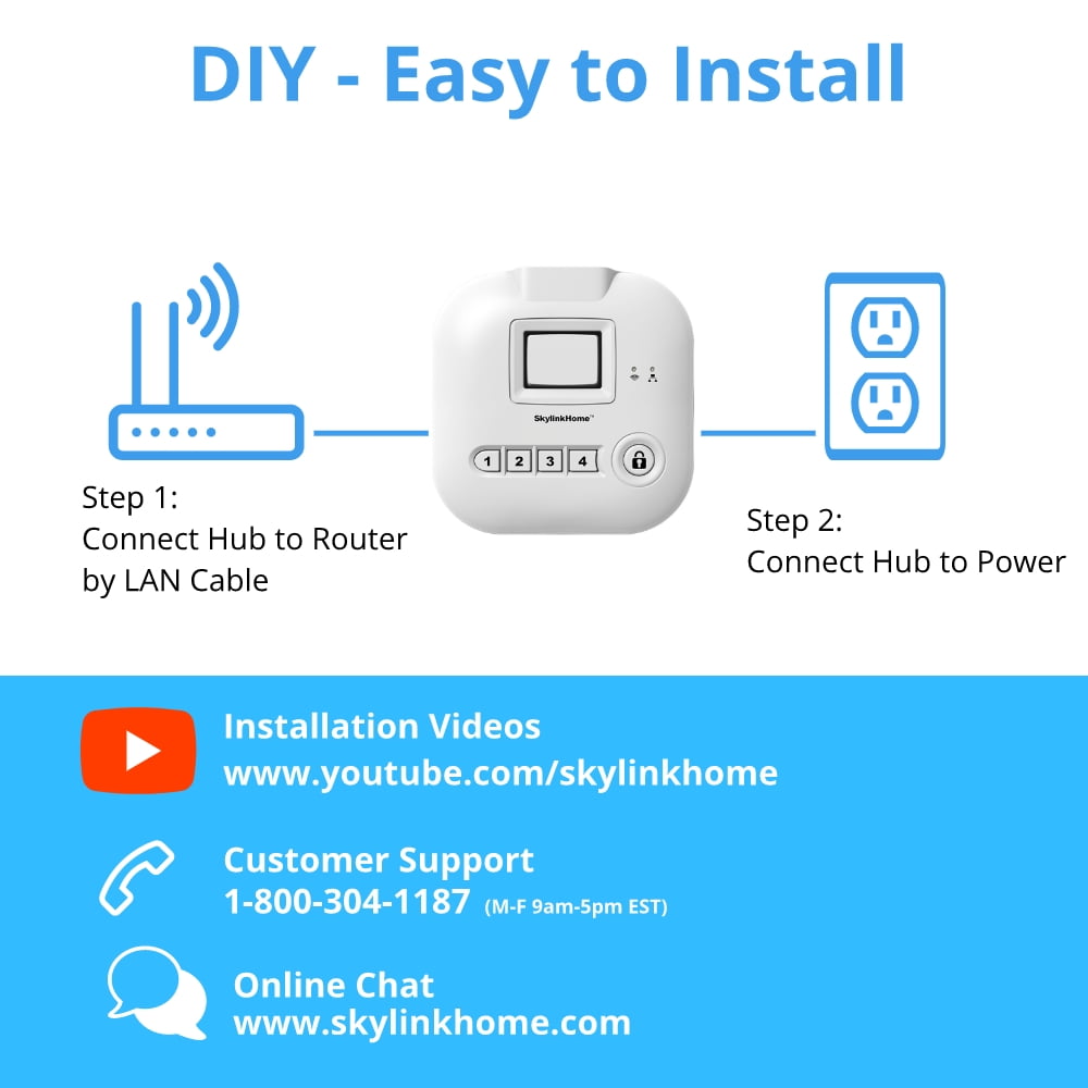 Skylink SK-250 Alarm Camera Deluxe Connected Wireless Security Home Automation System, iOS IPhone Android Smartphone, and Echo Alexa Compatible - Image 7